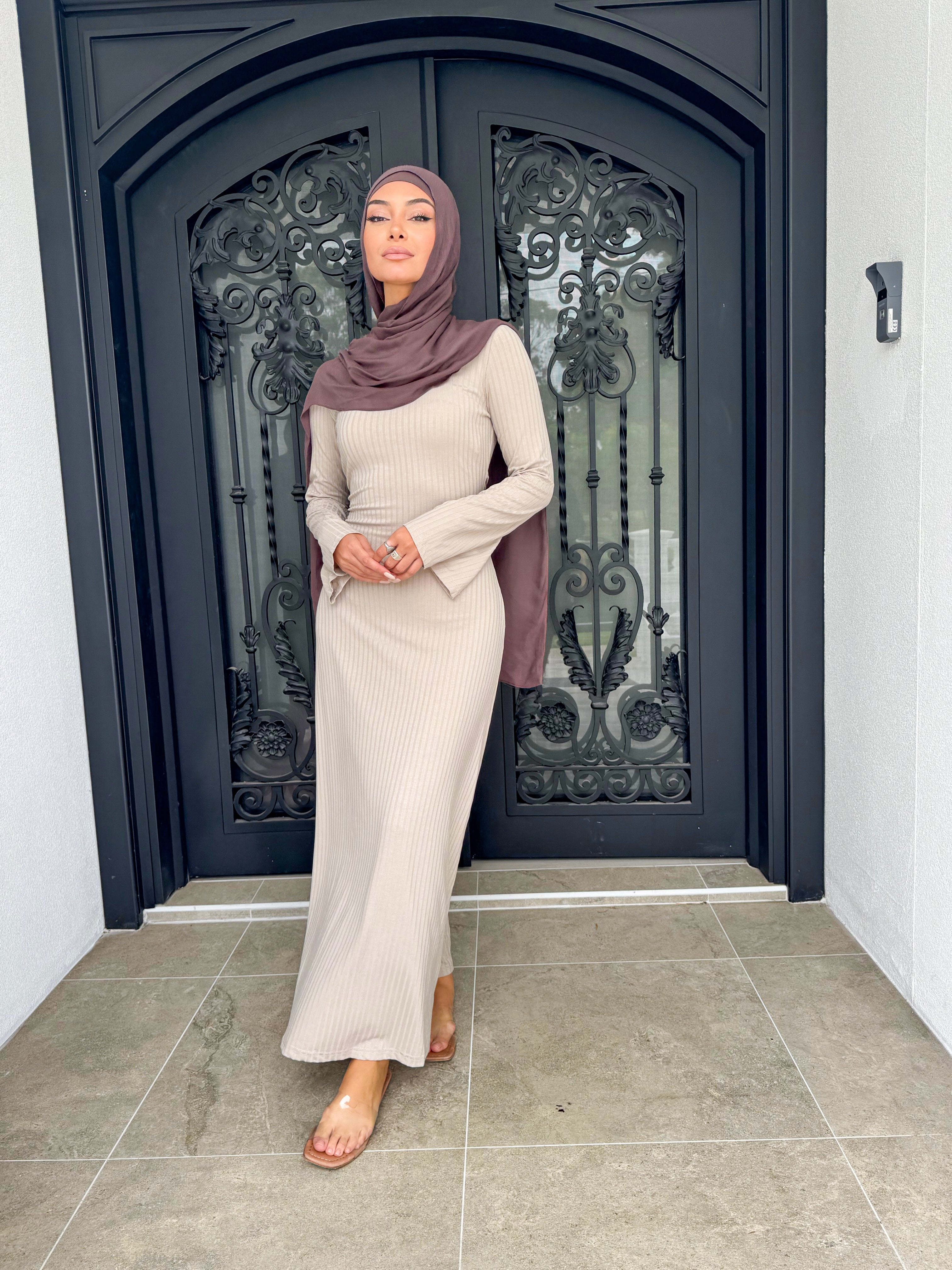 Ribbed tie dress