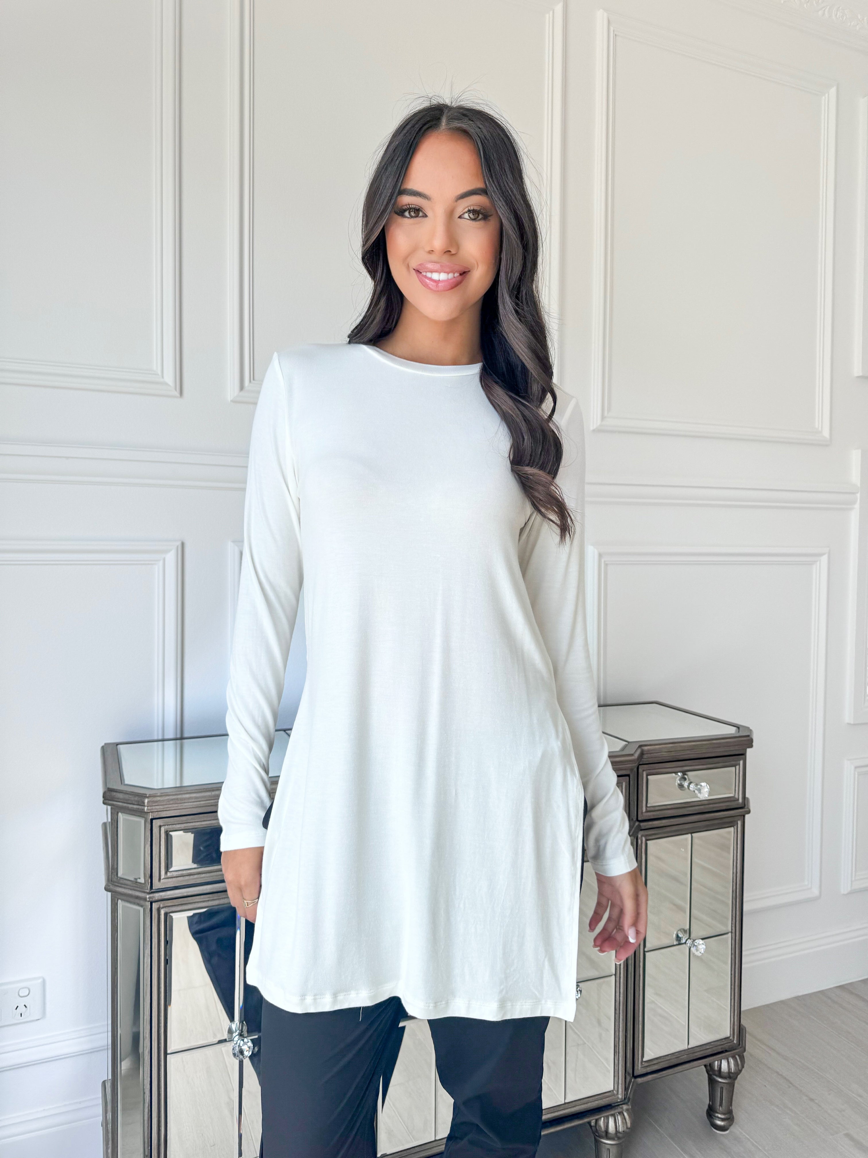 Jersey split top
