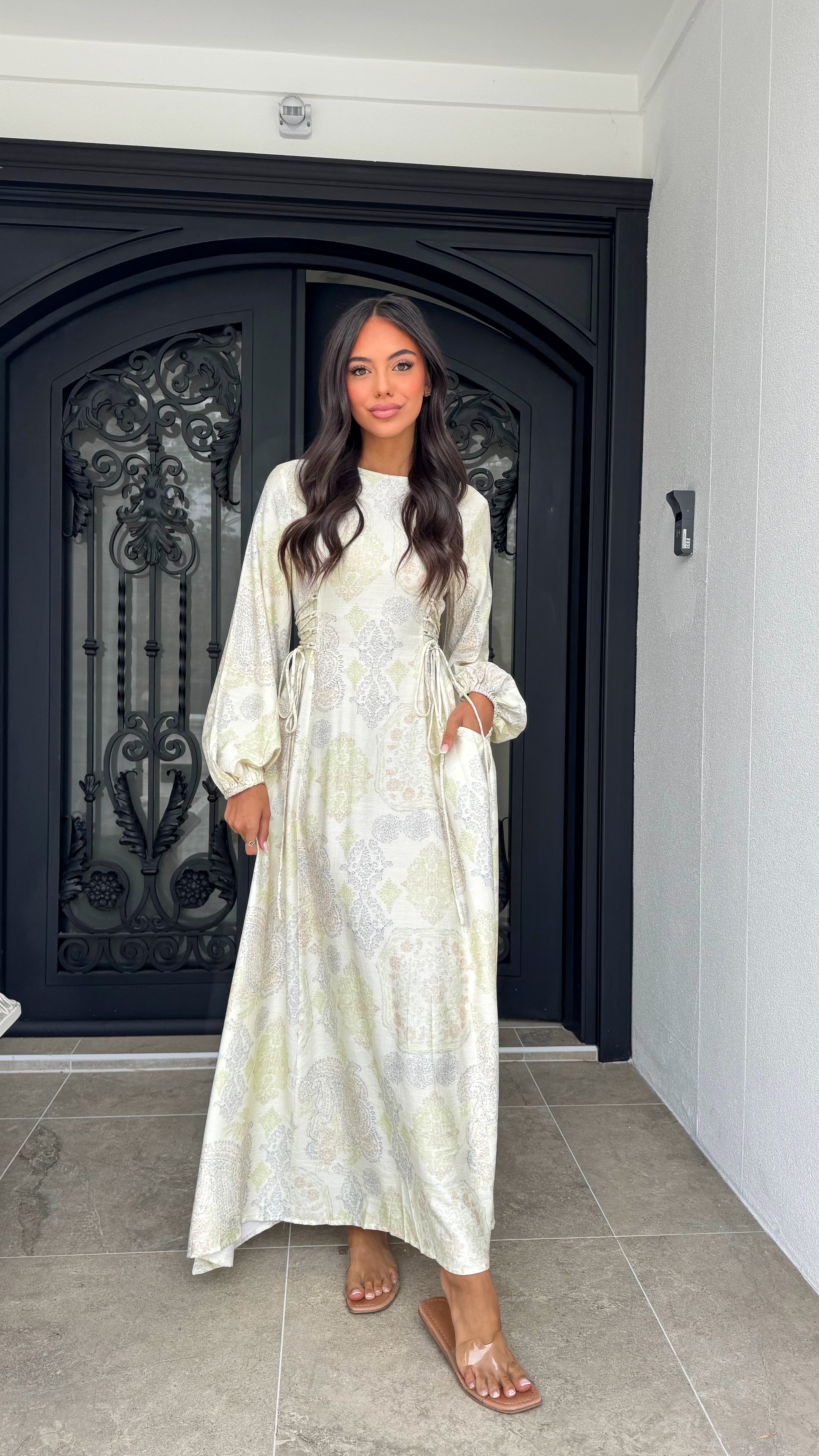 Lamour side tie maxi