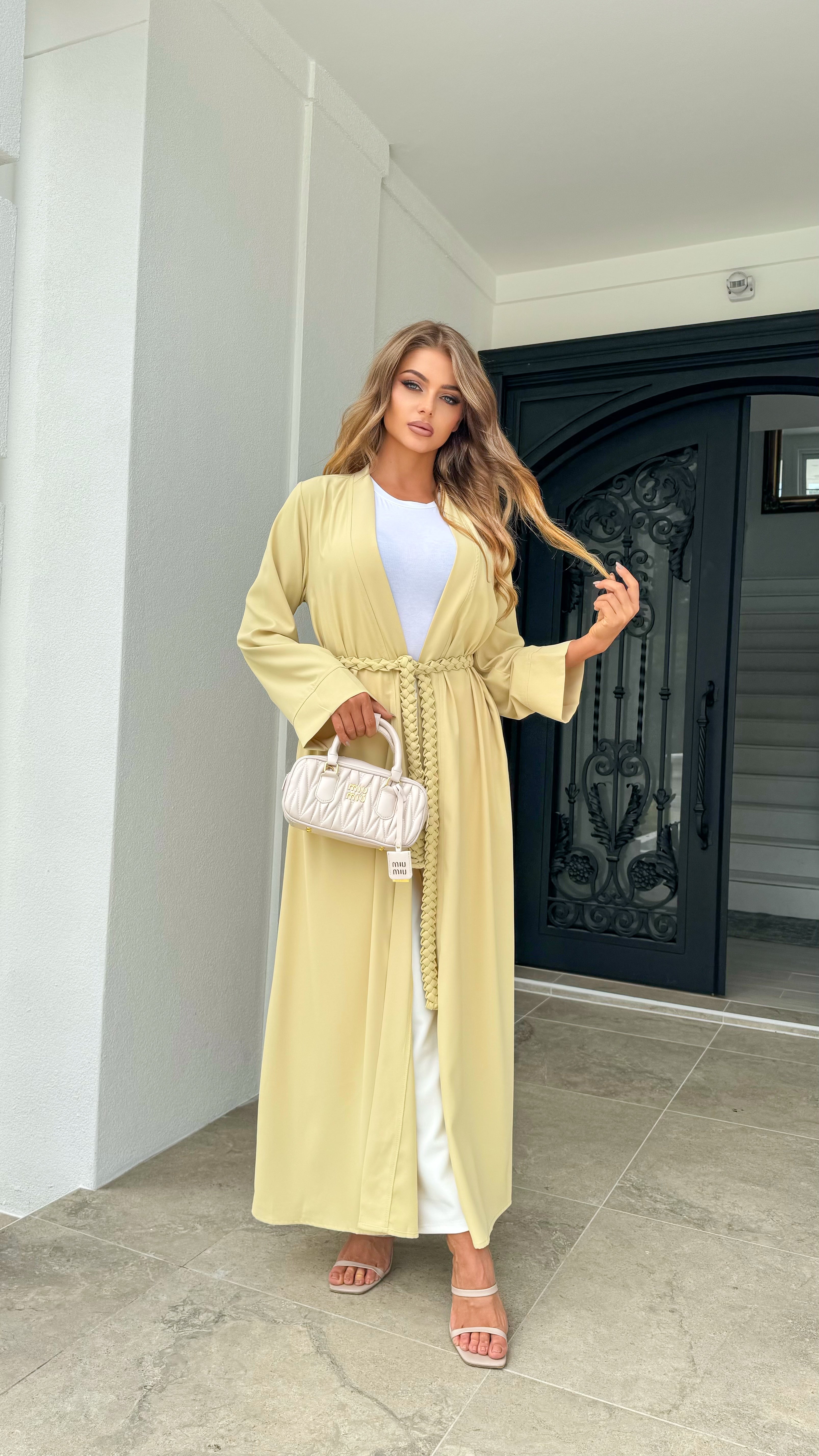 Nadirah braid belt kimono
