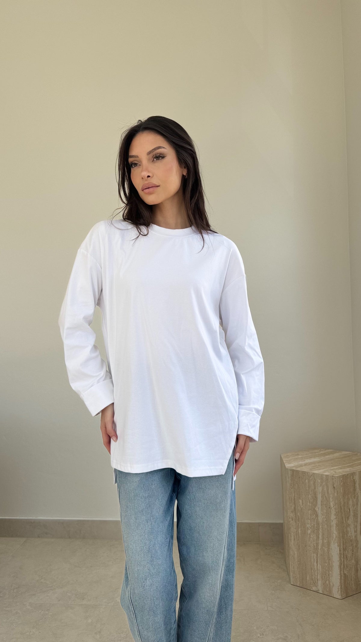 Fold over cotton top