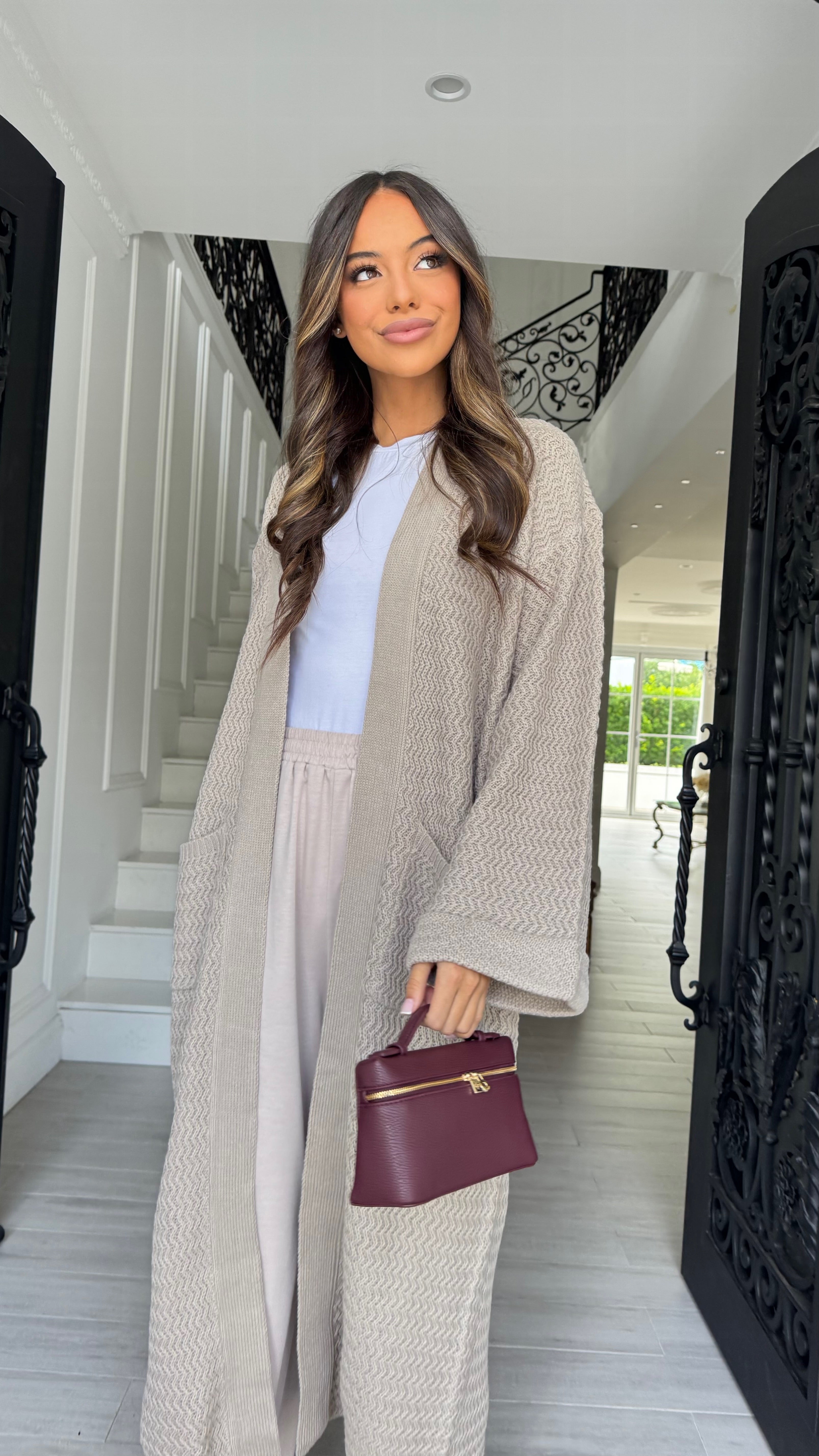 Oversized knit cardigan