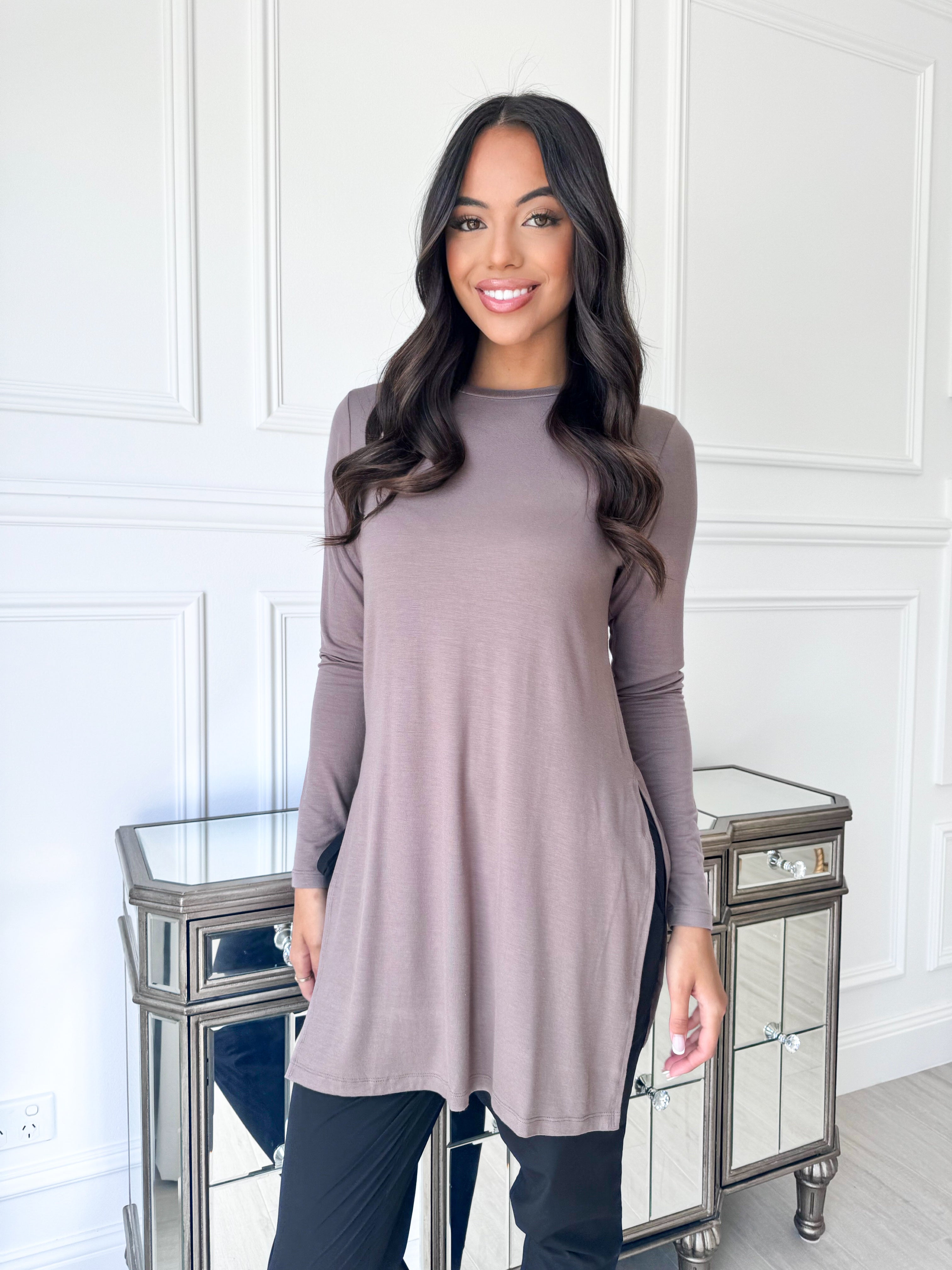 Jersey split top