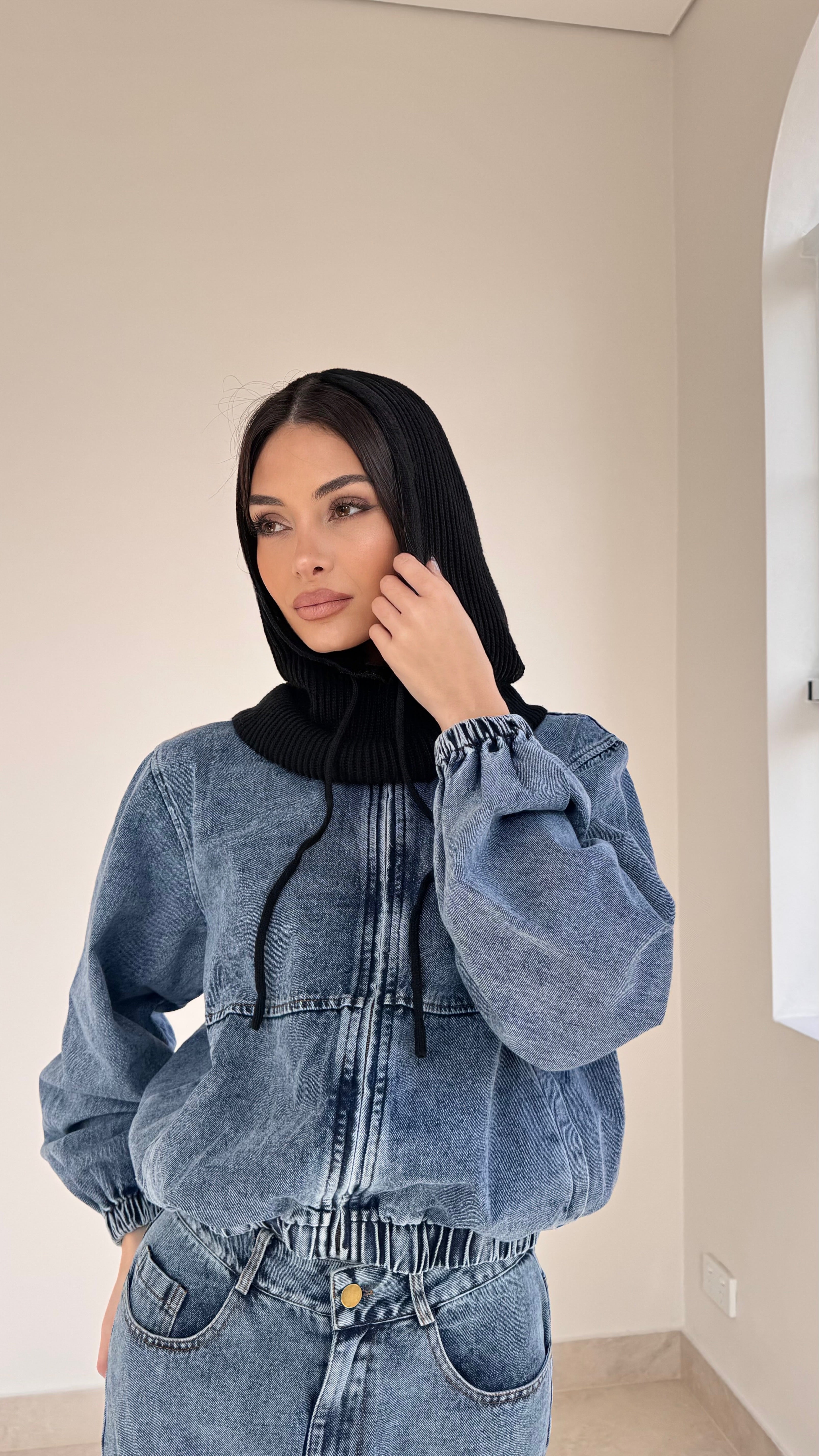Knit hoody