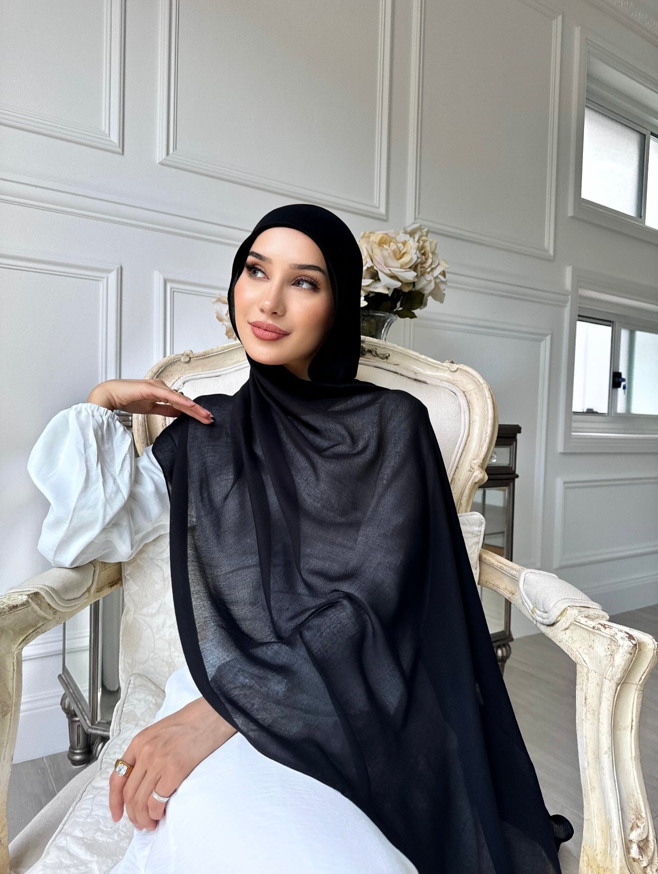 Black Modal Scarf