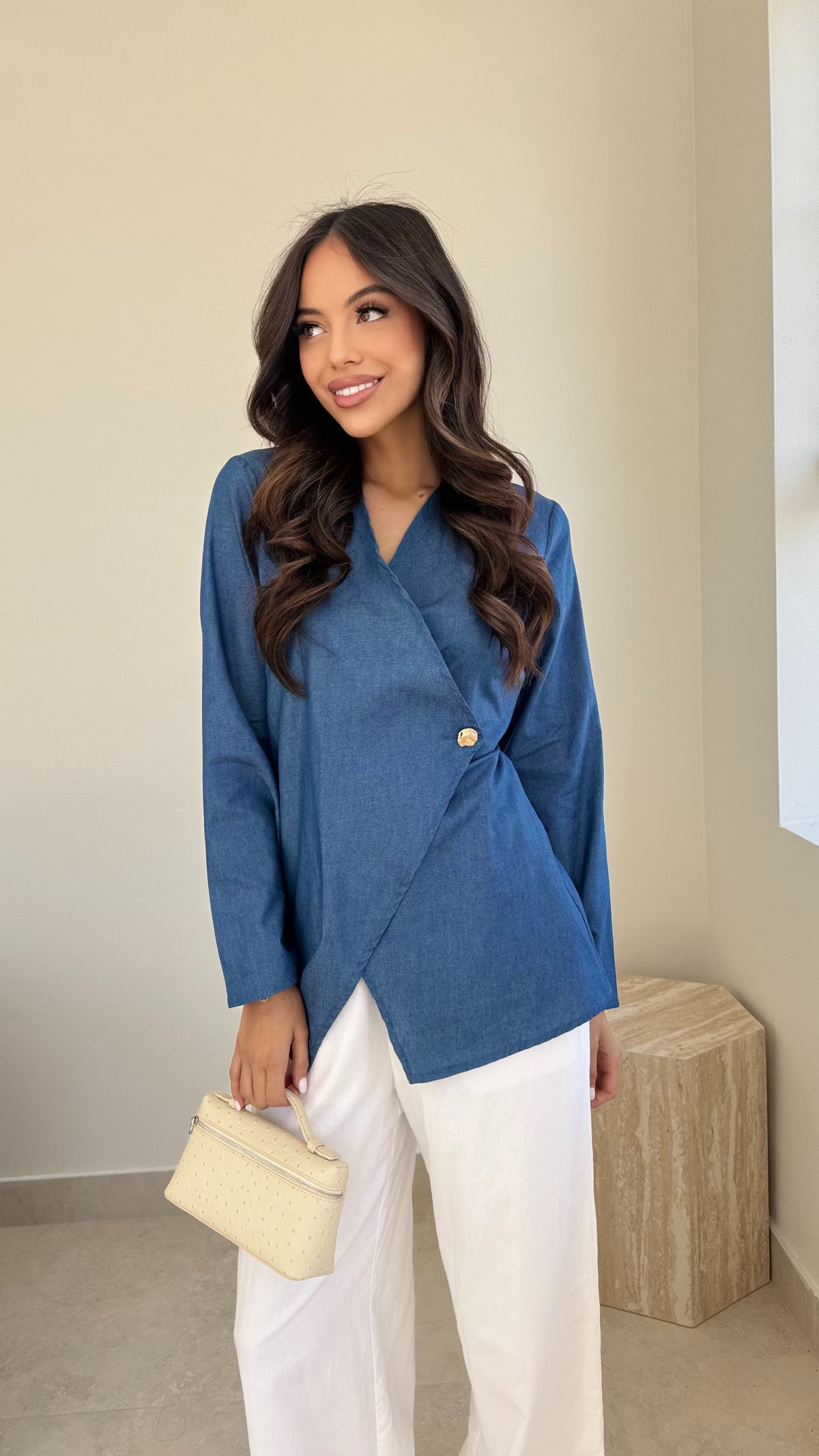 Wrap style blouse