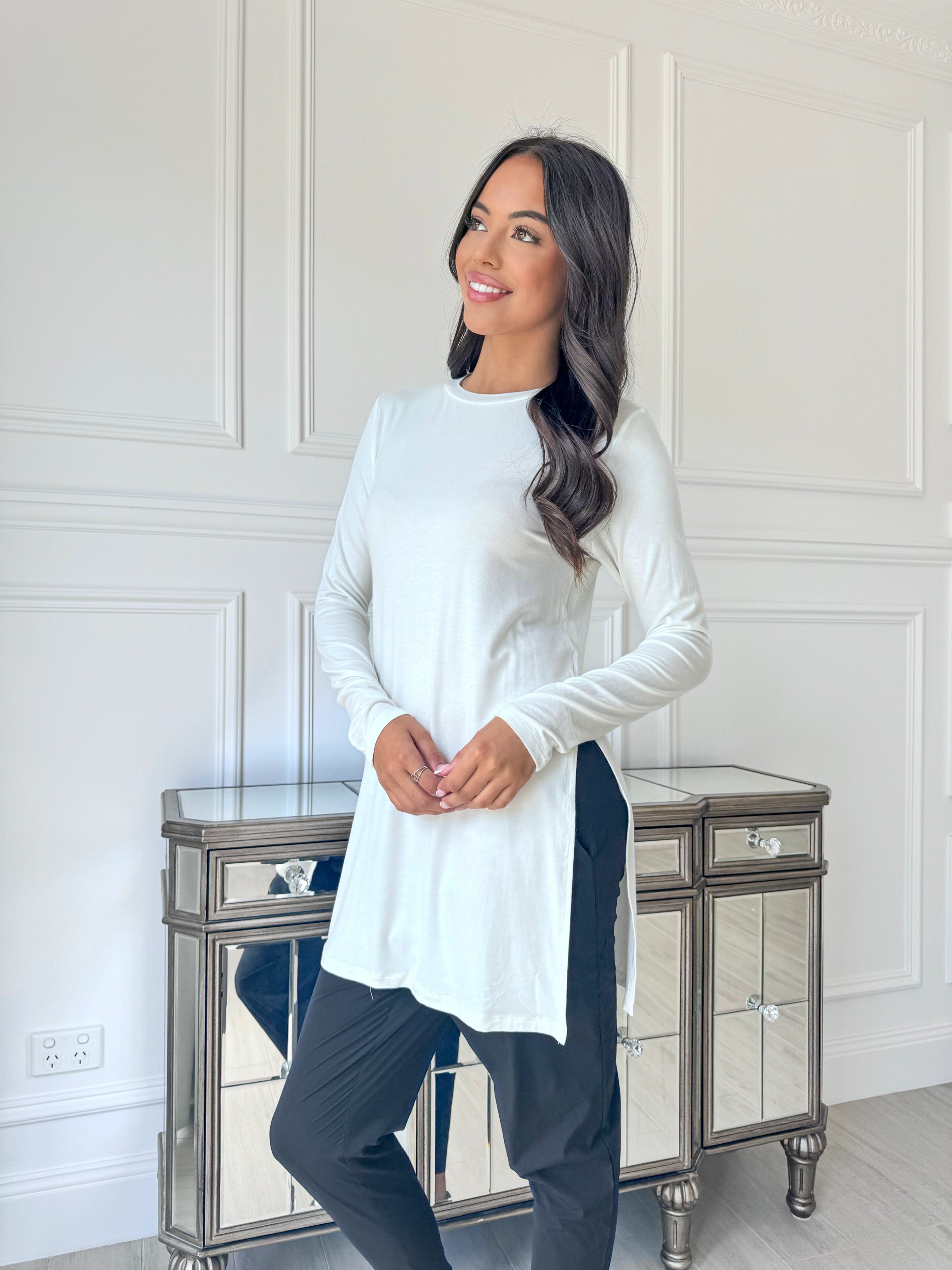 Jersey split top