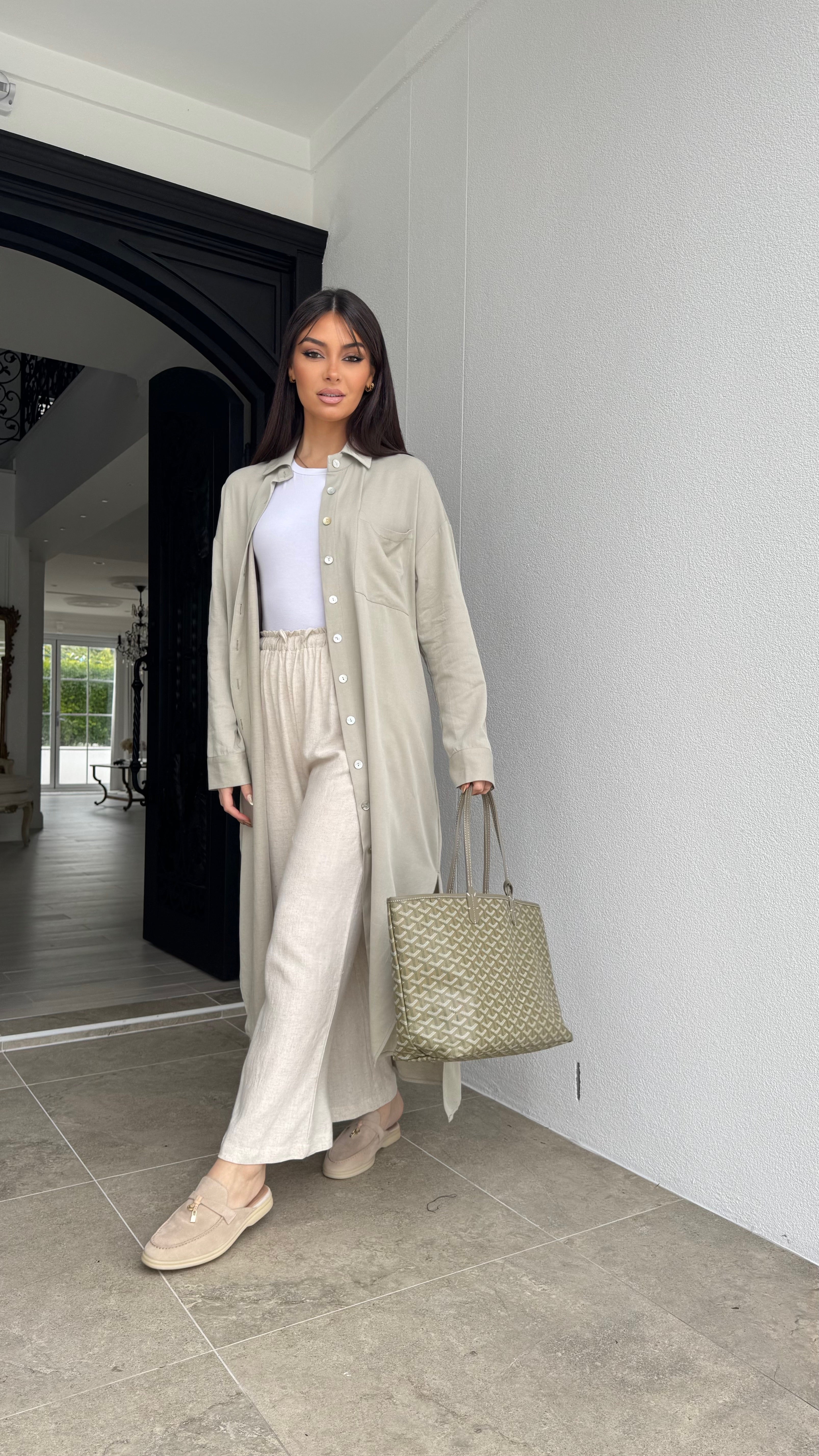 Linen midi Shirt