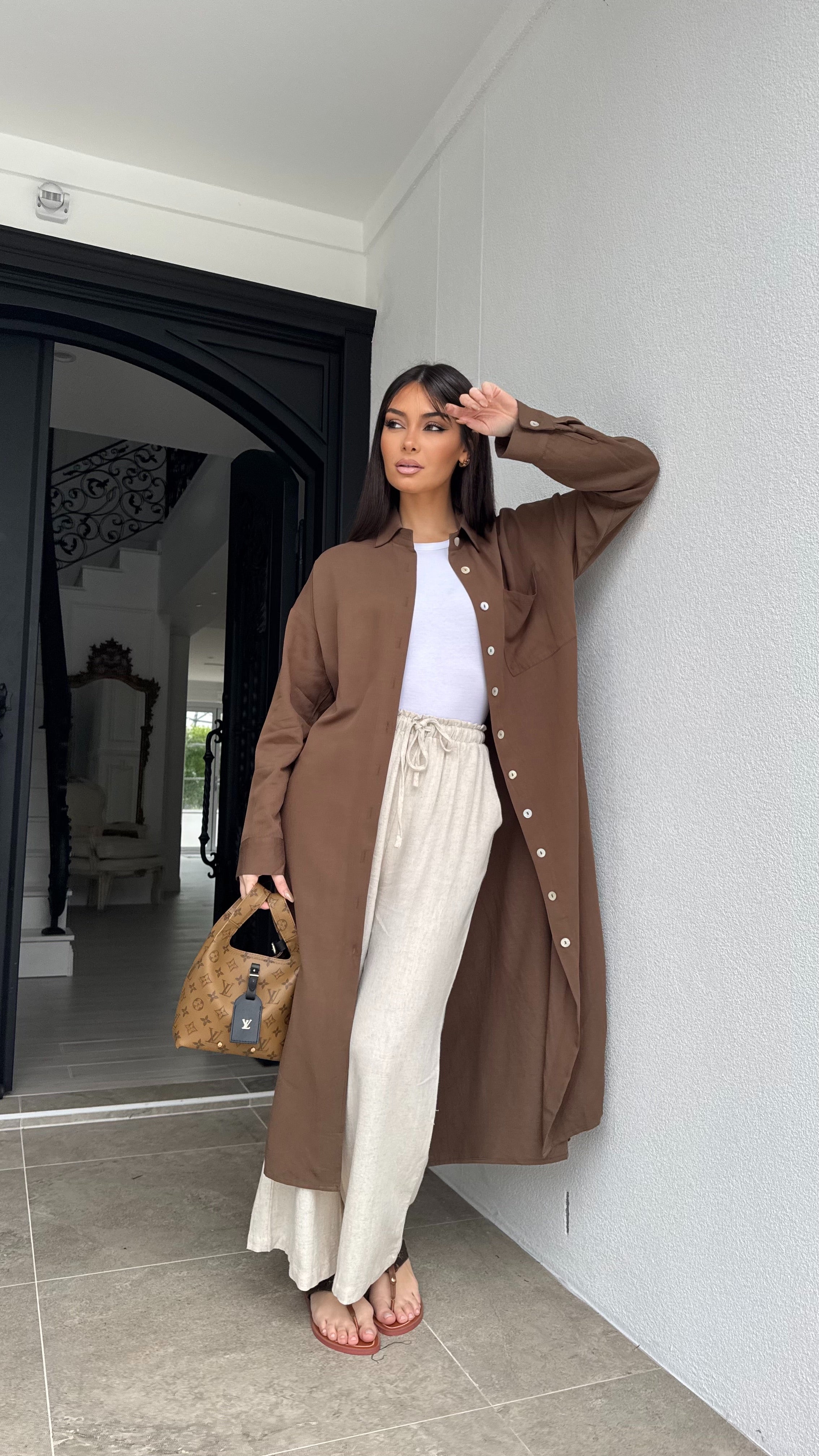 Linen midi Shirt