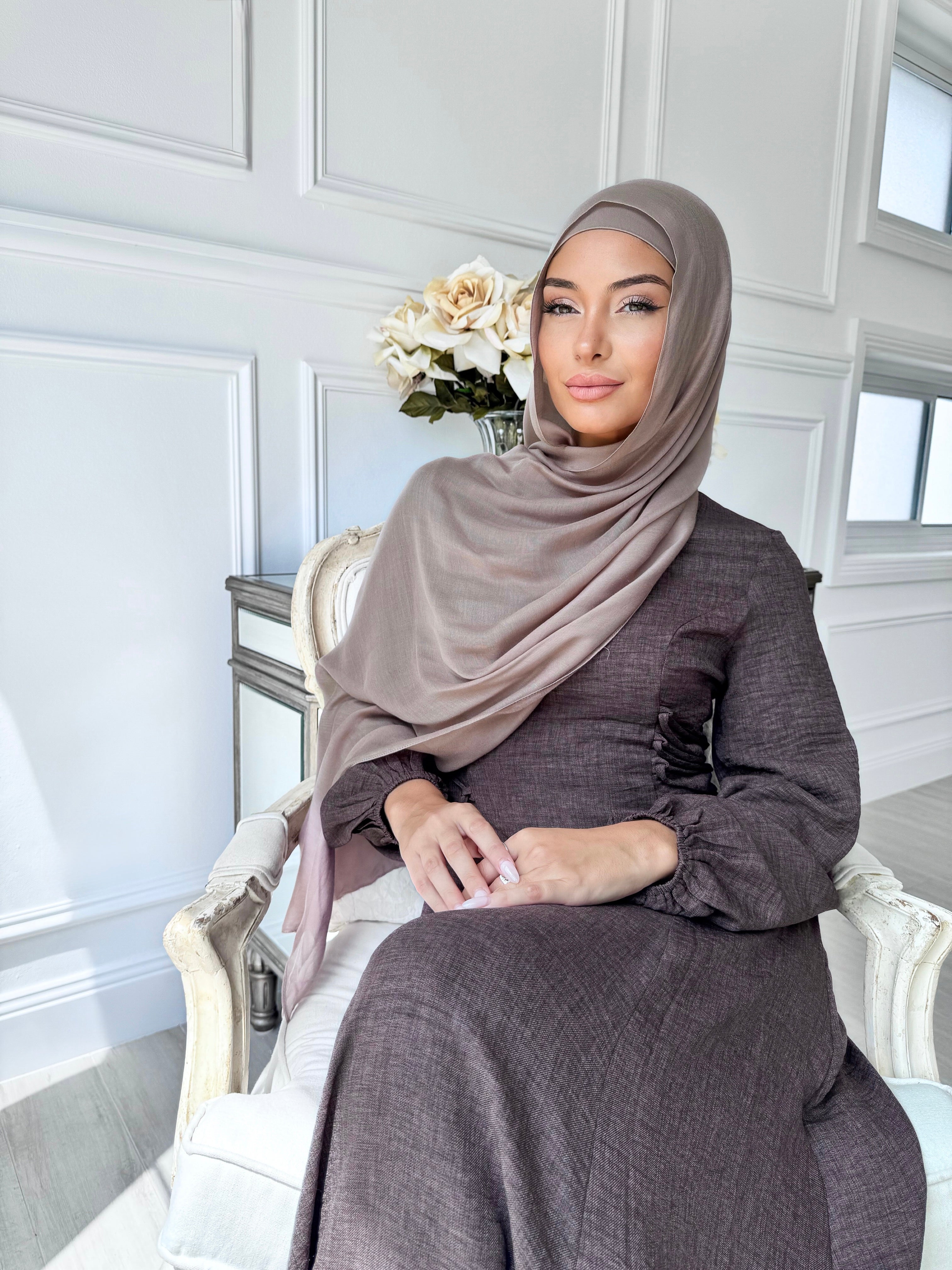 Taupe modal scarf