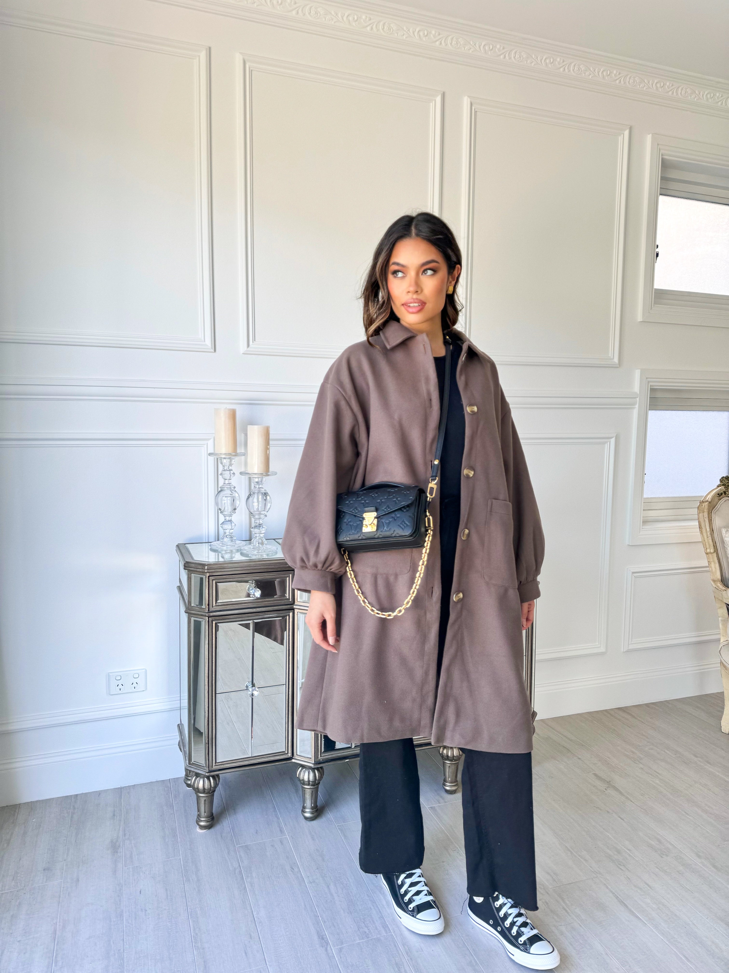 Balloon sleeve Coat