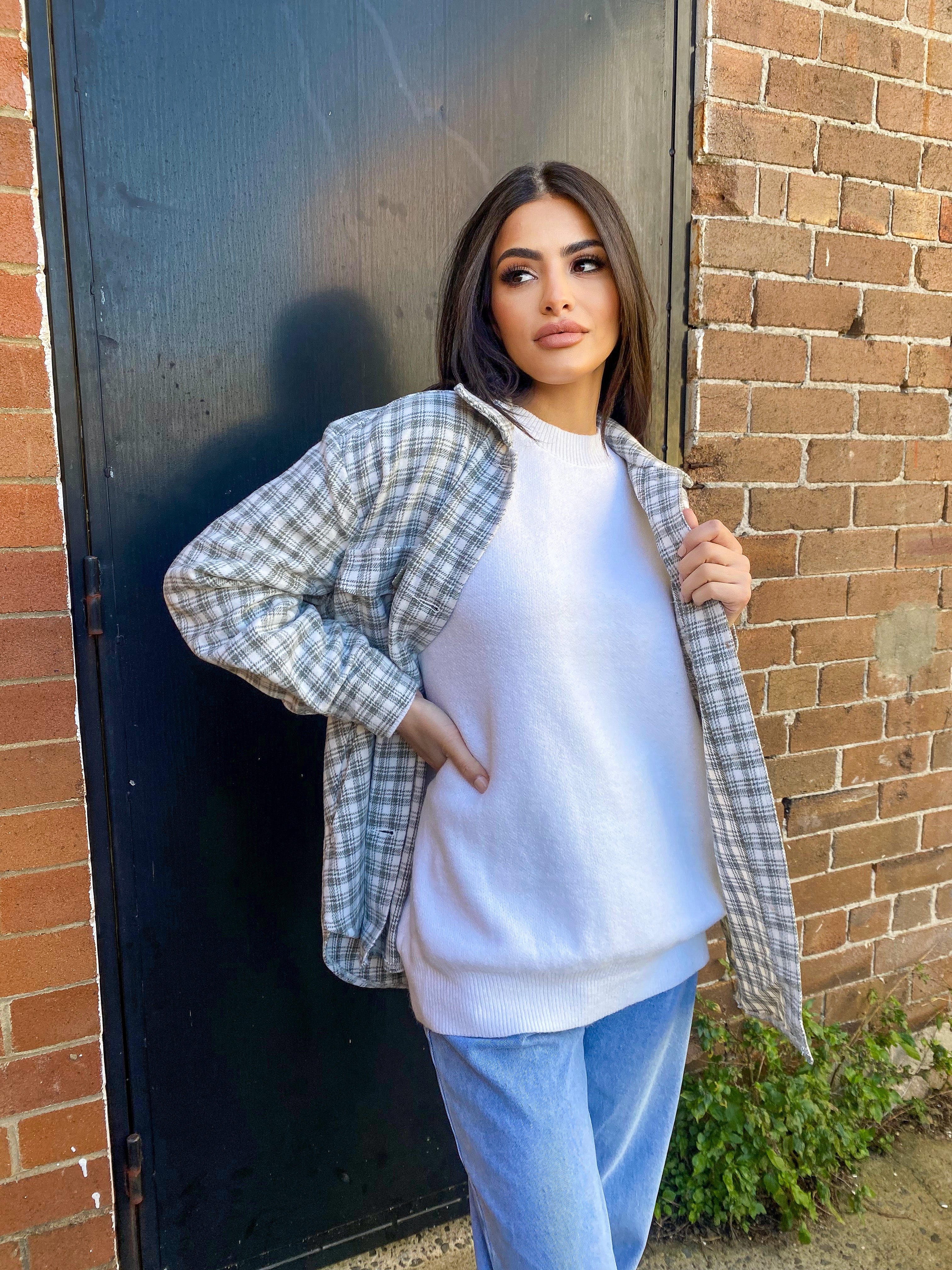 Stripe Shacket shirt
