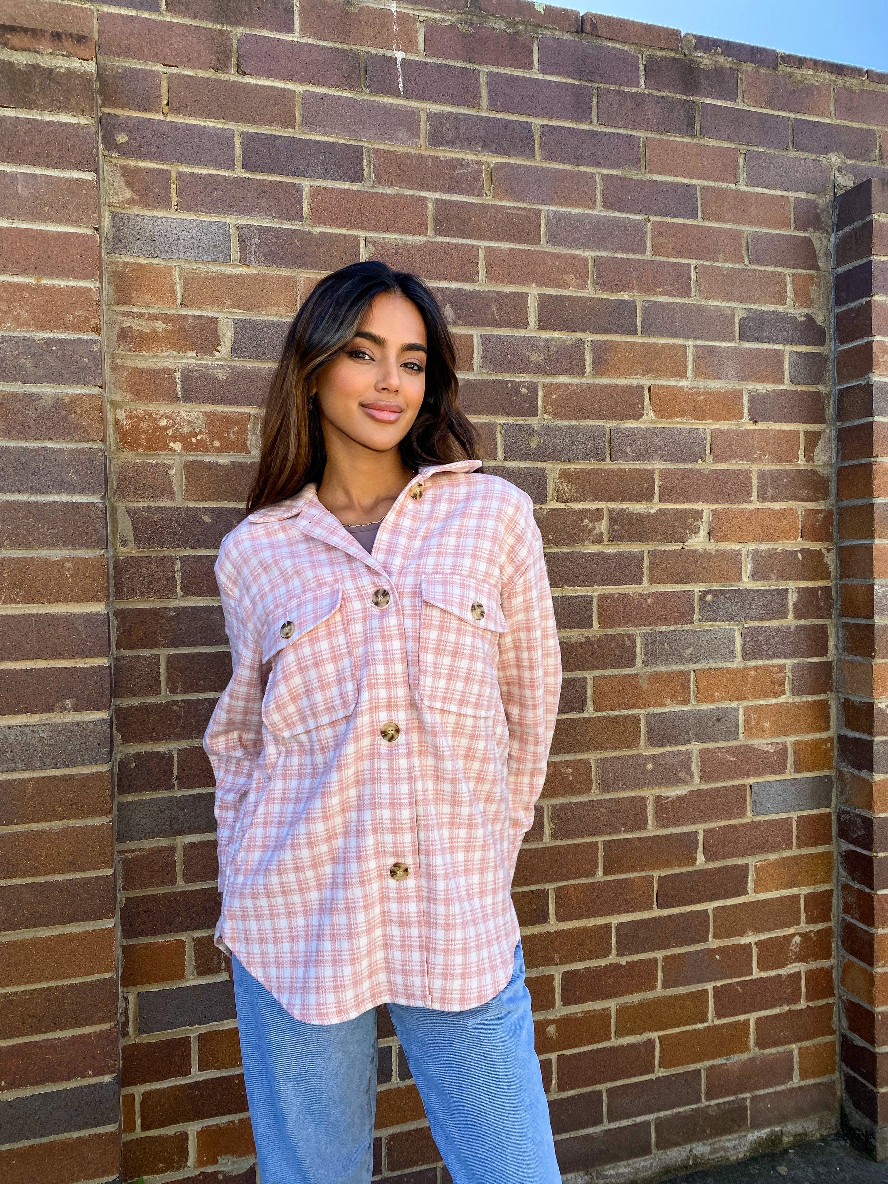 Stripe Shacket shirt