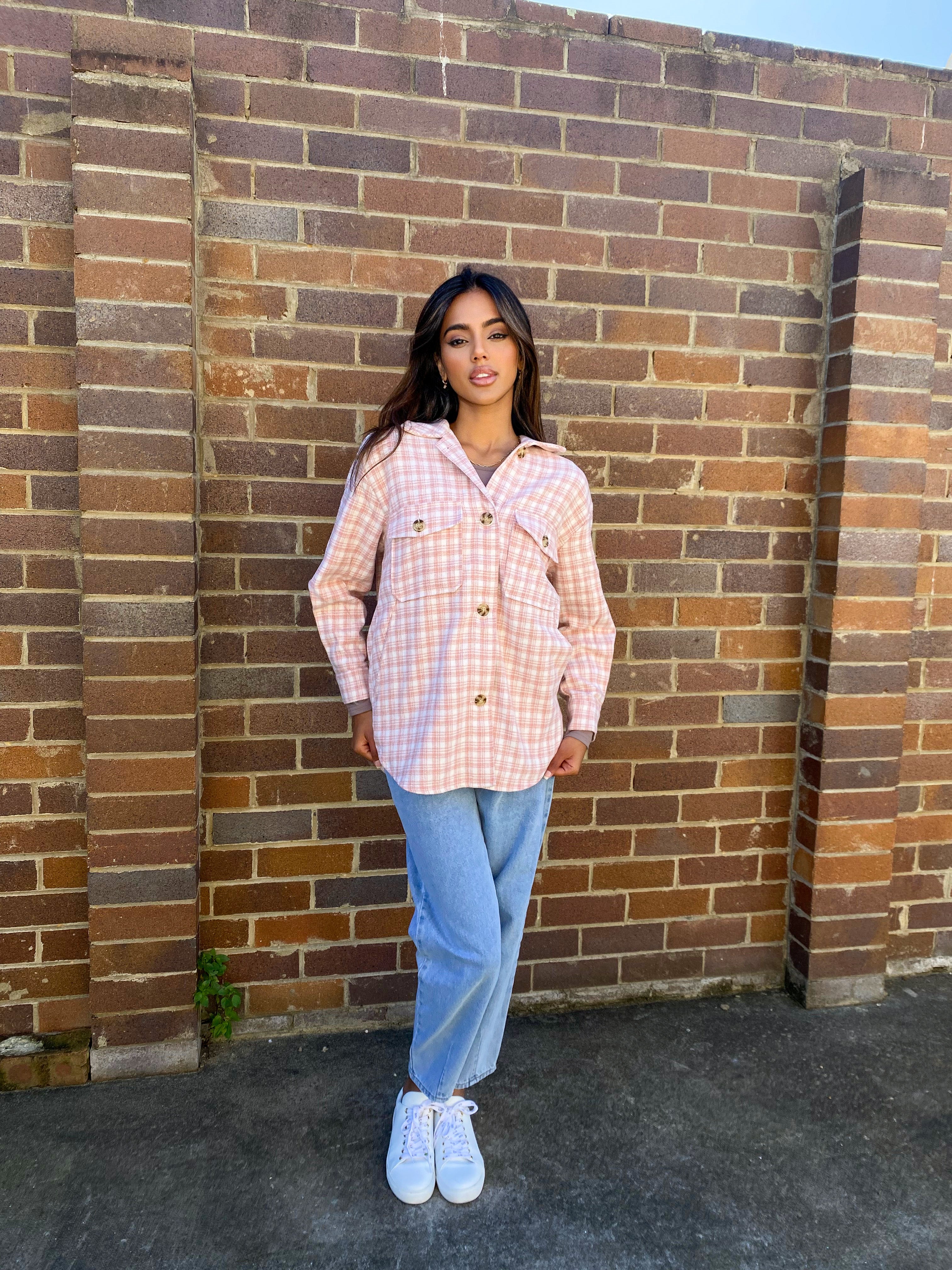 Stripe Shacket shirt