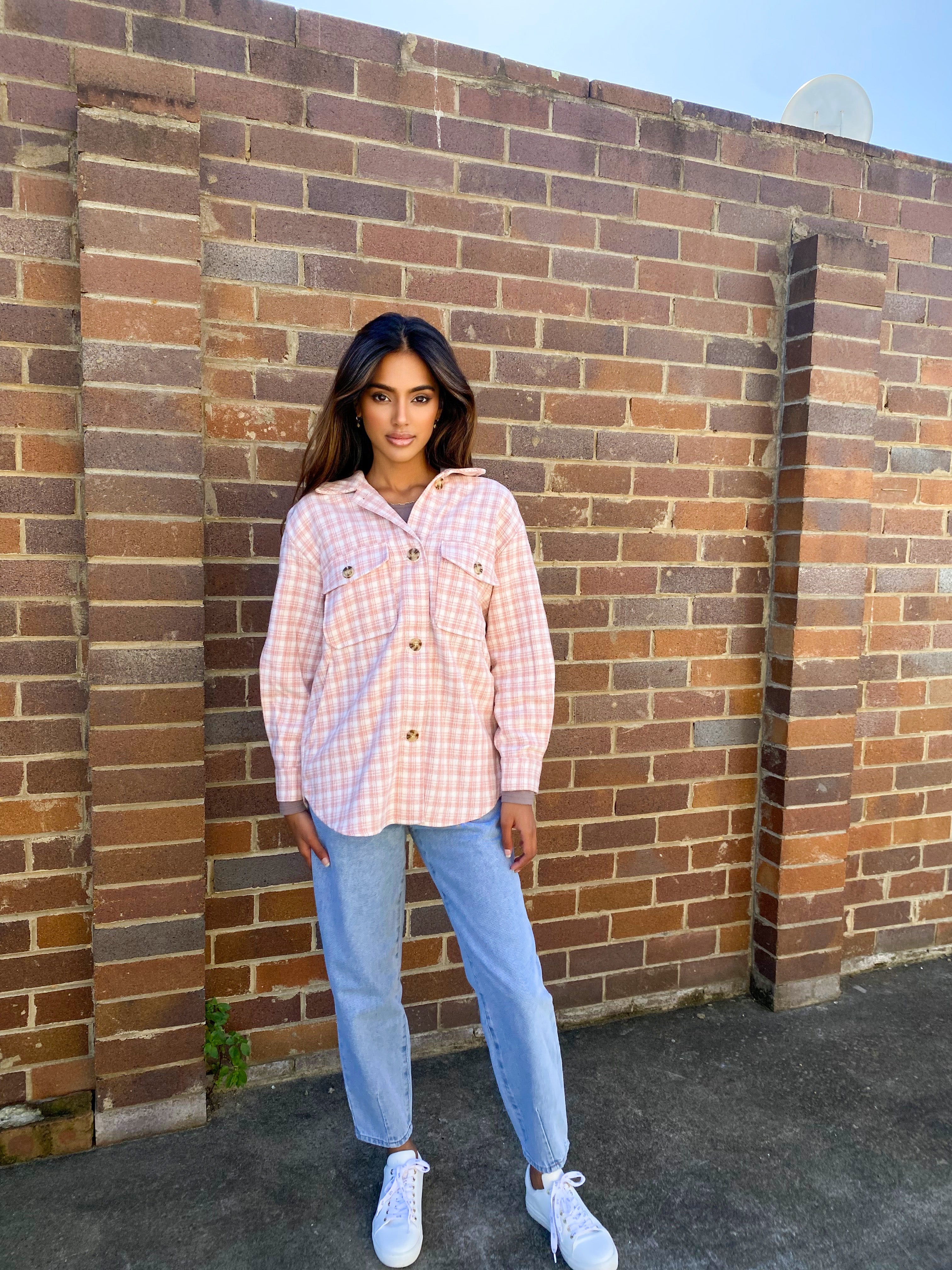 Stripe Shacket shirt