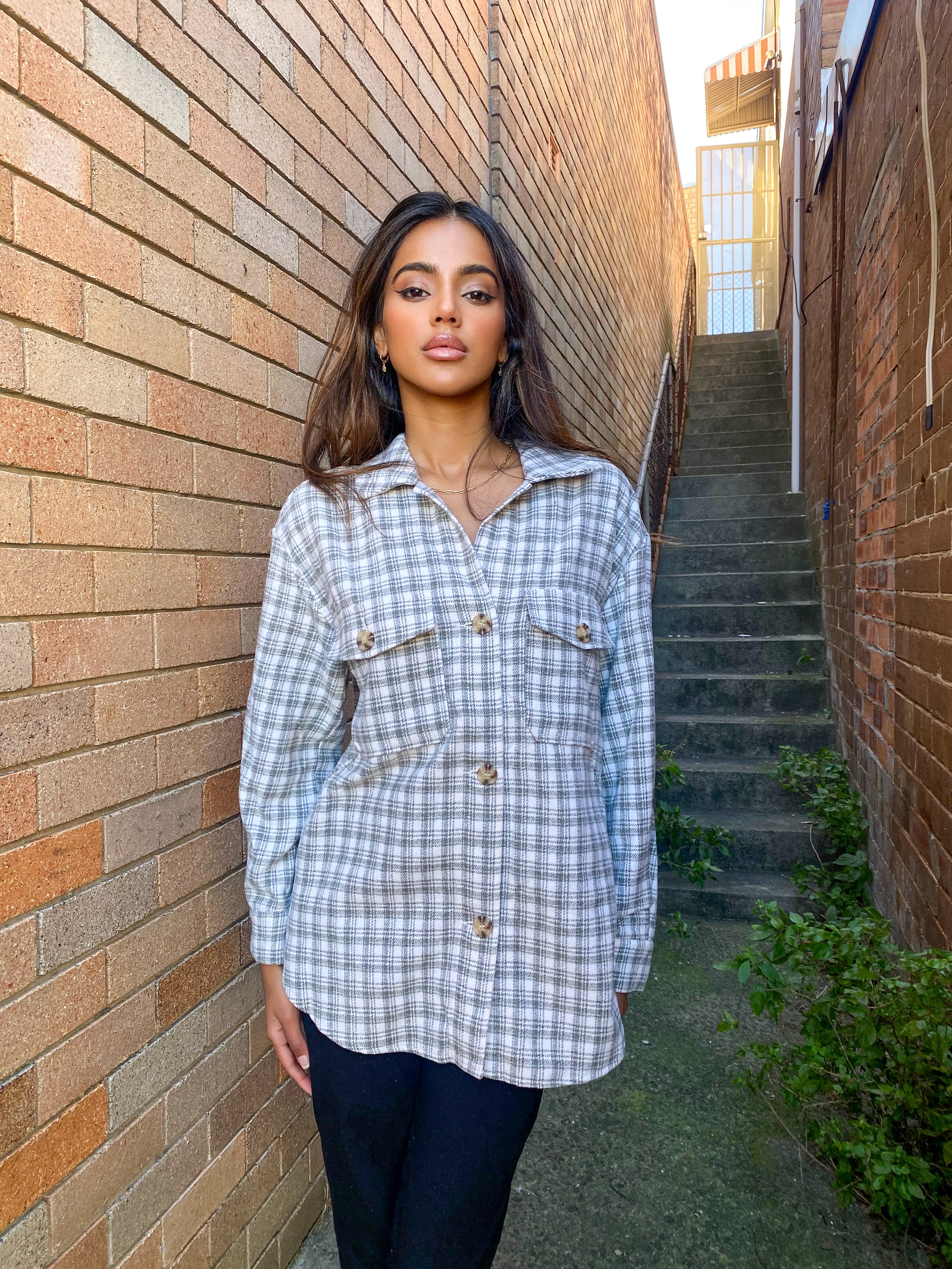 Stripe Shacket shirt