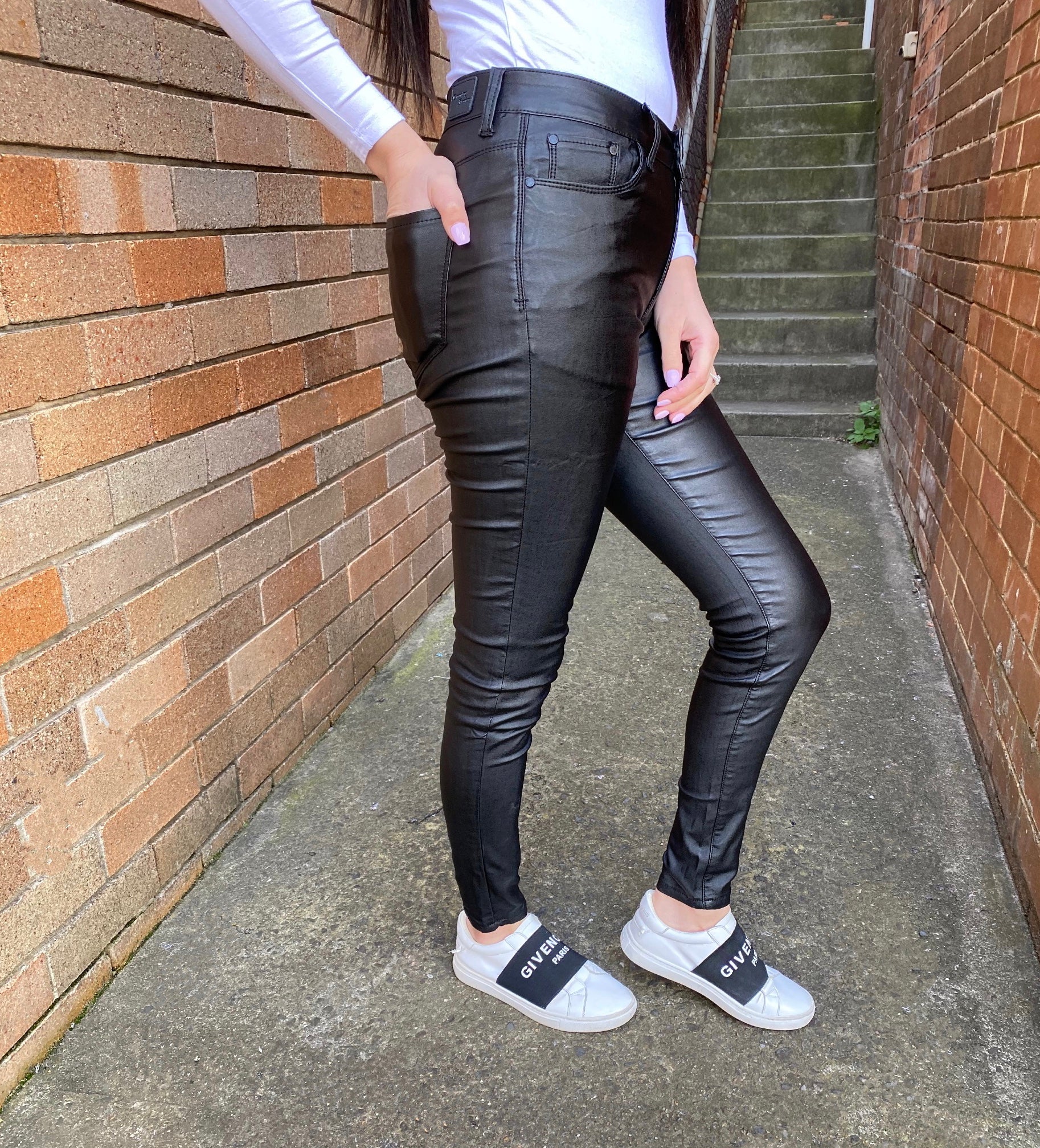 Wet Look Jeans - Urban Culture