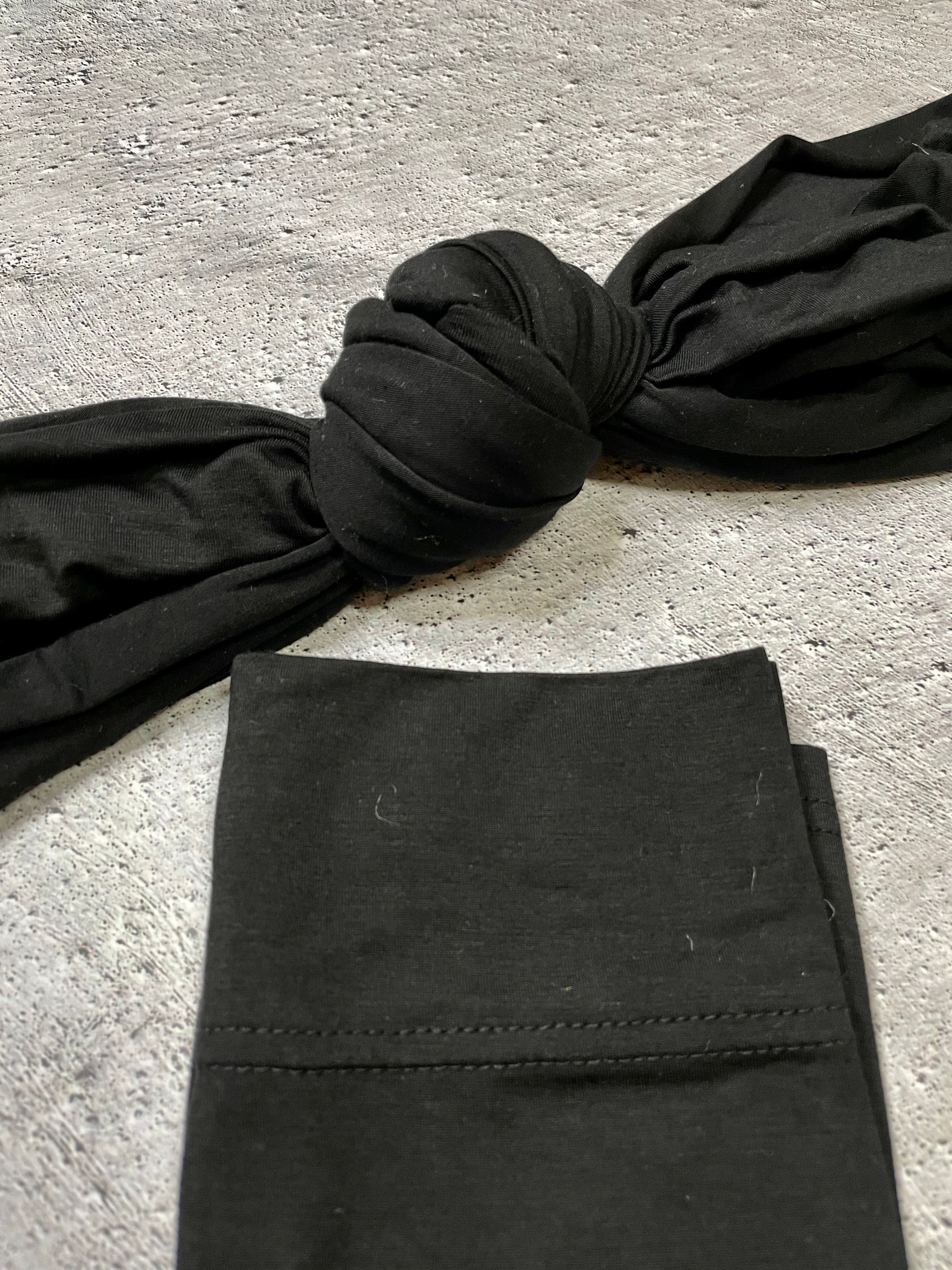 Black Jersey Scarf Set