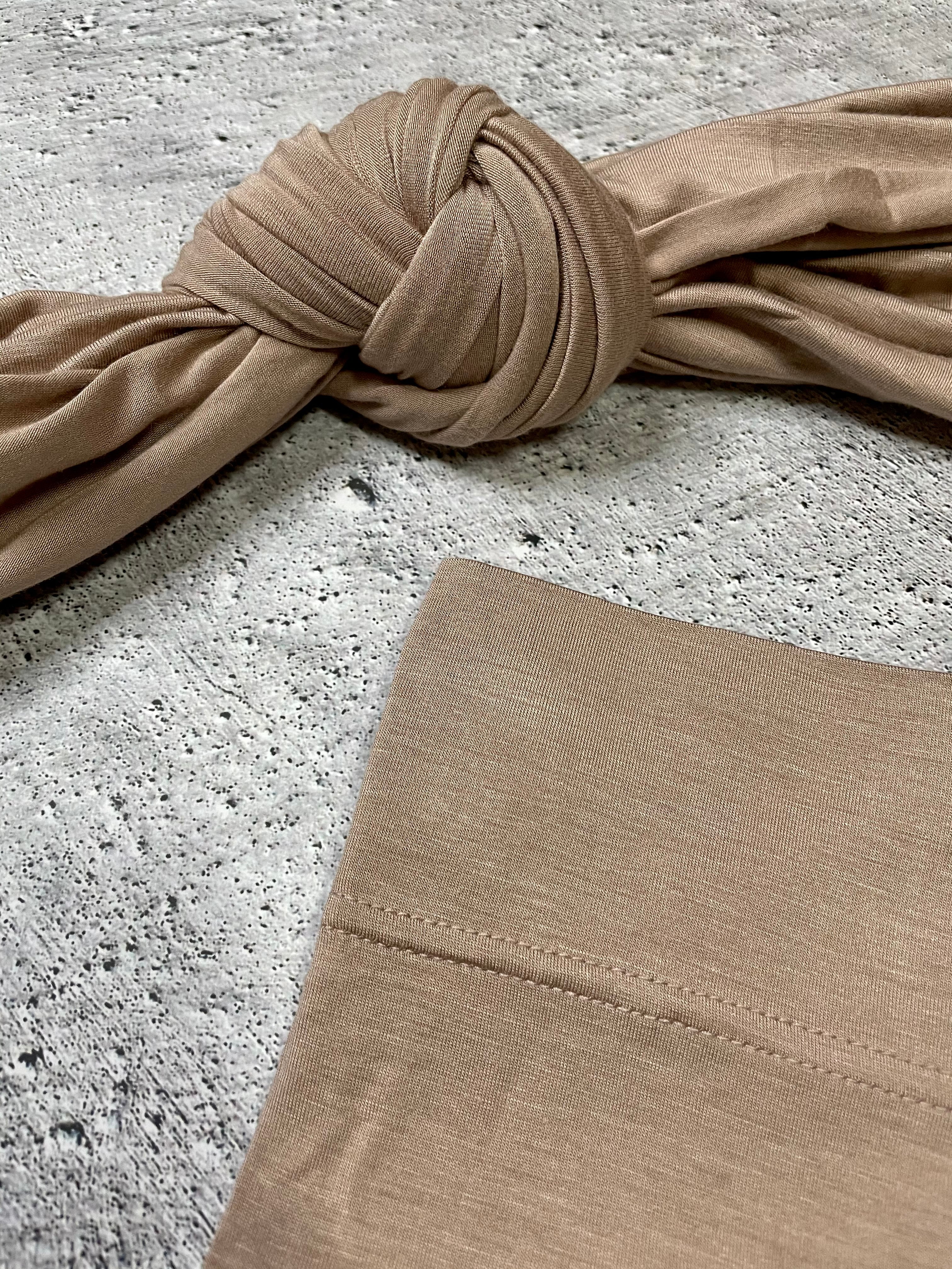 Mink jersey scarf set