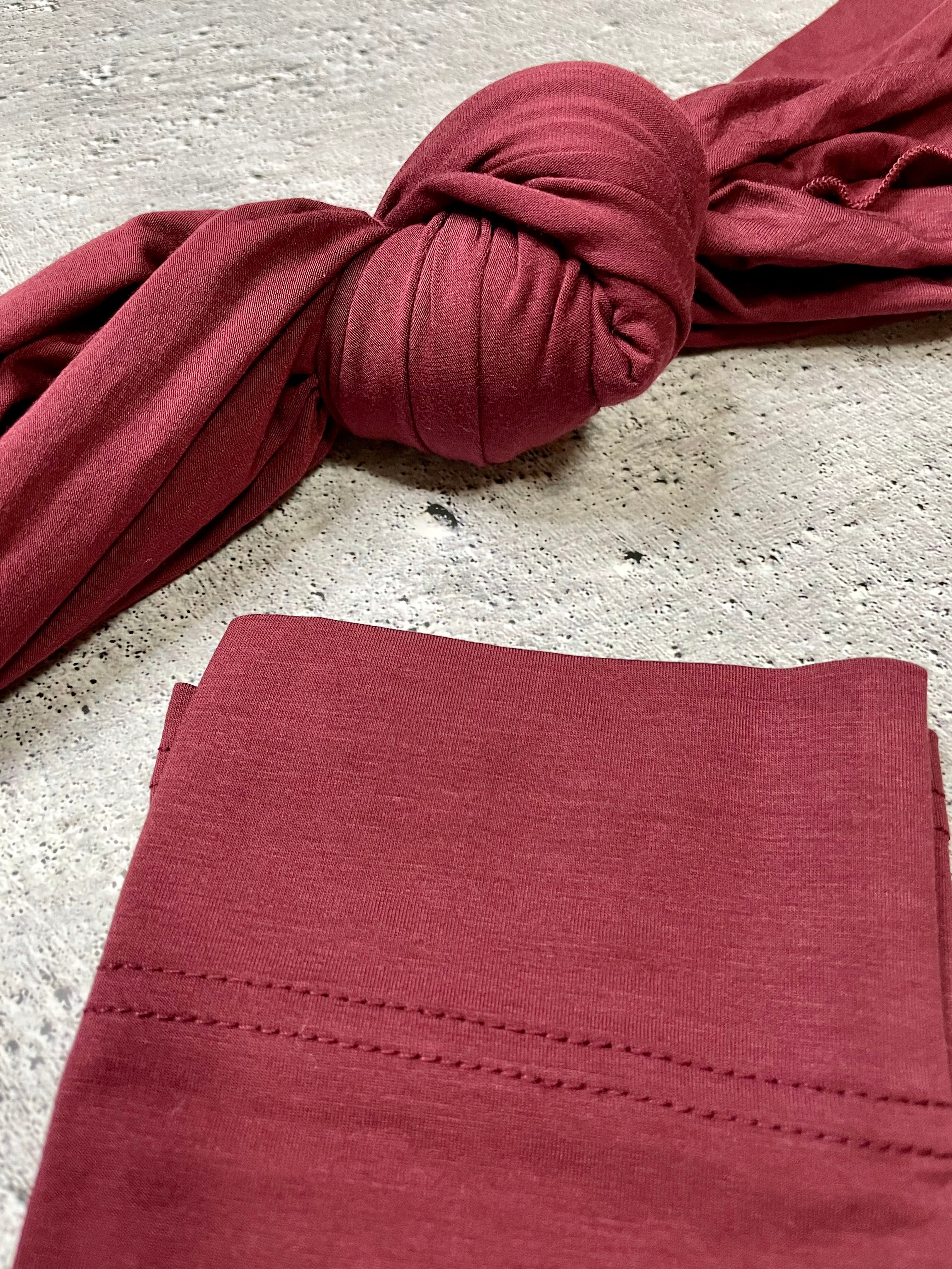 Maron jersey scarf set