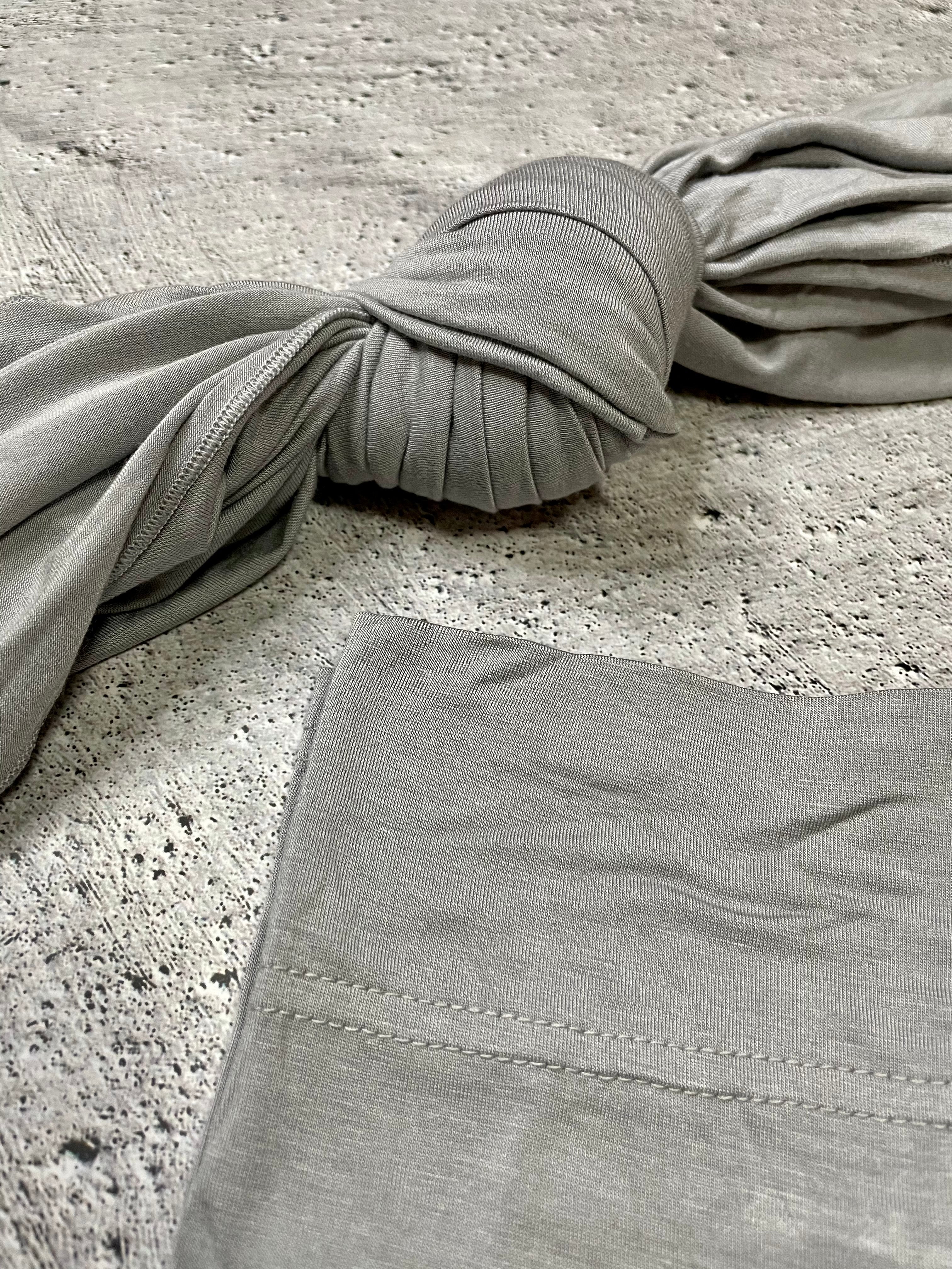 Grey Jersey Scarf Set