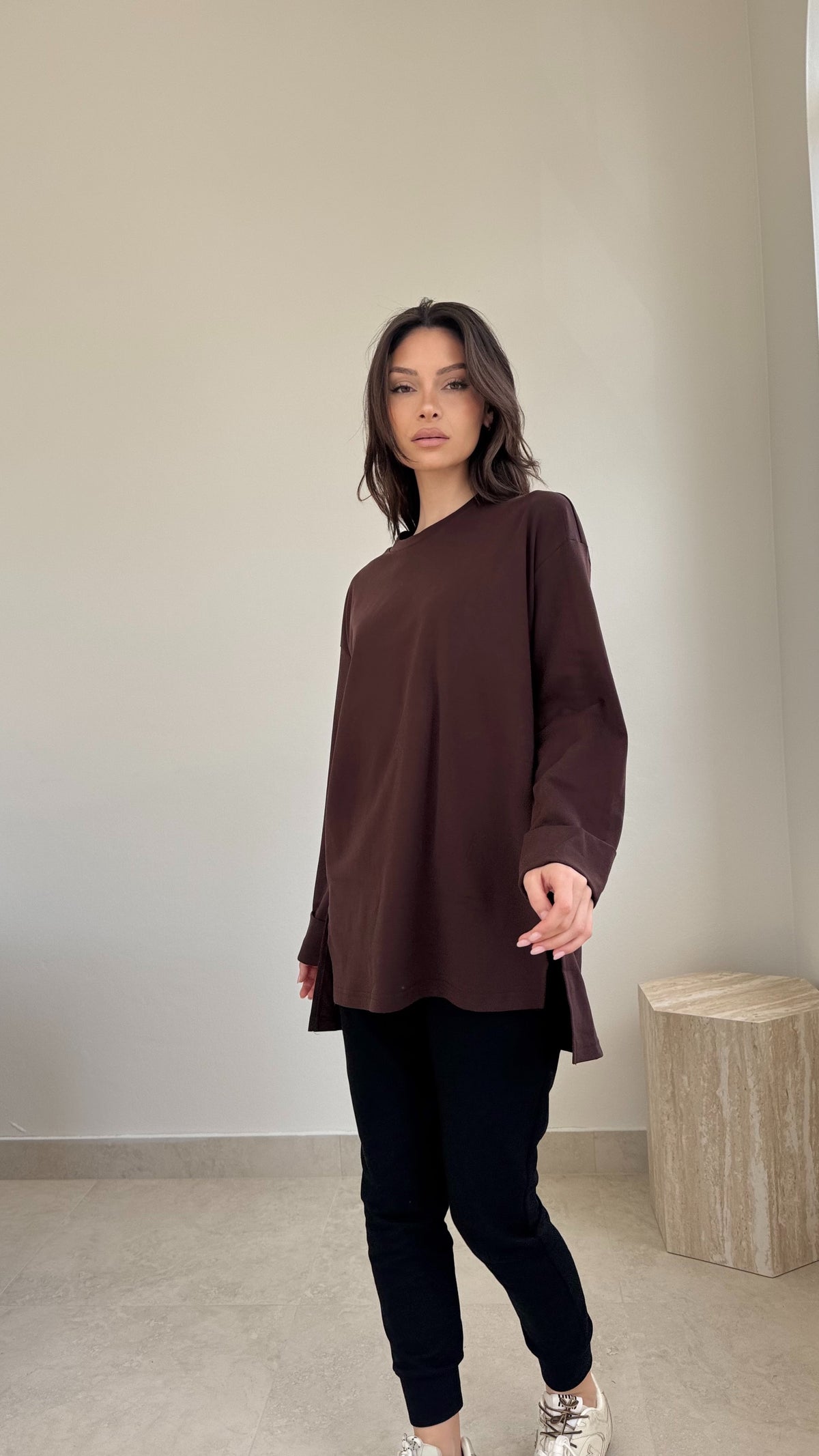 Fold over cotton top