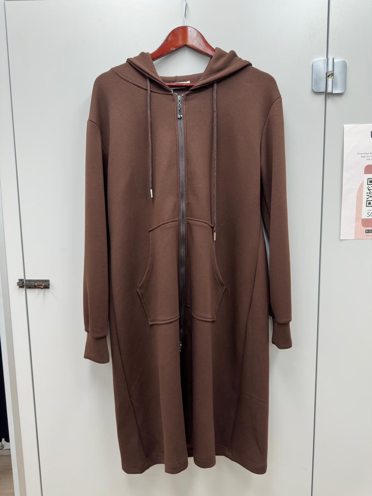 Zip longline hoody