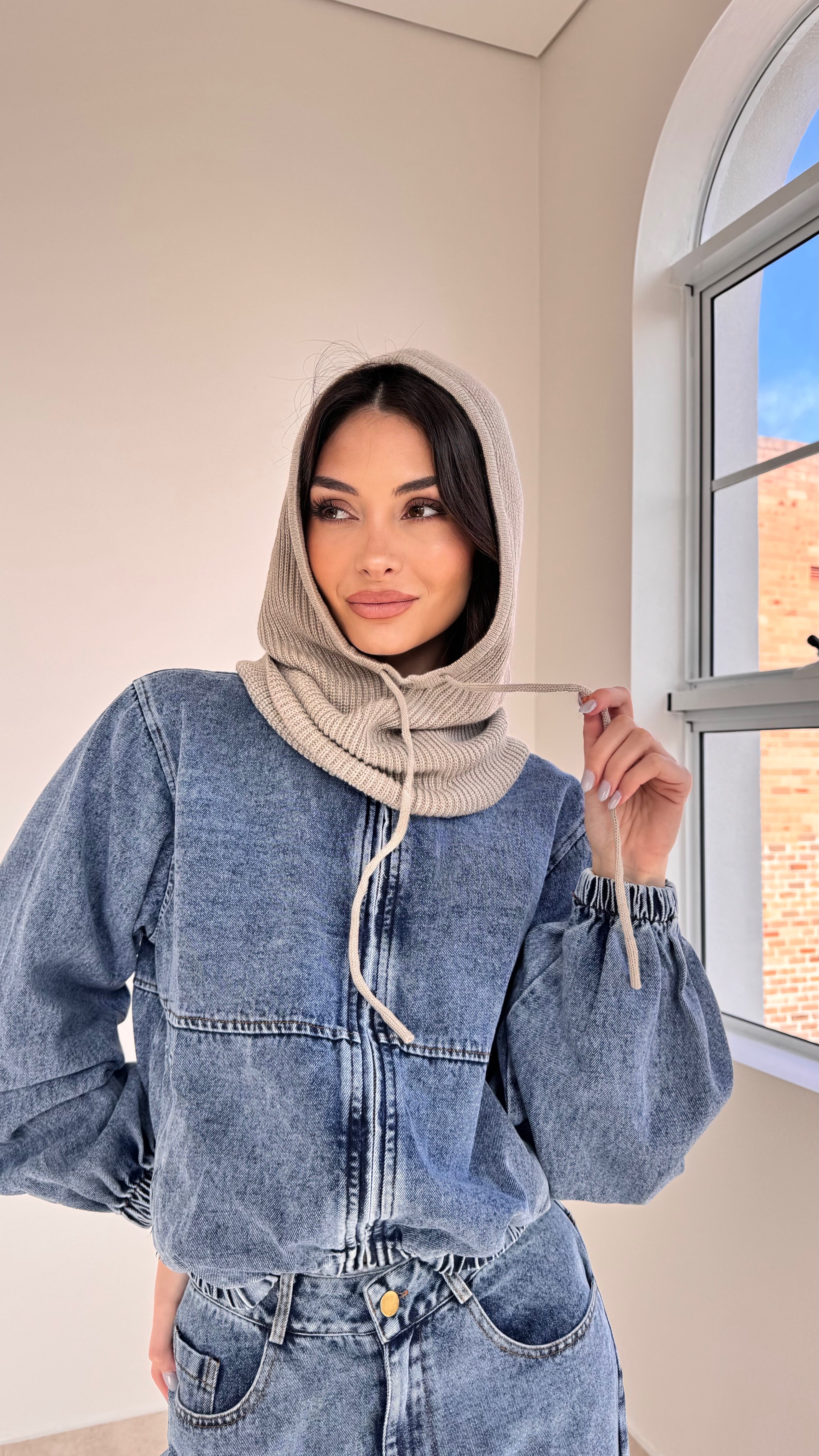 Knit hoody