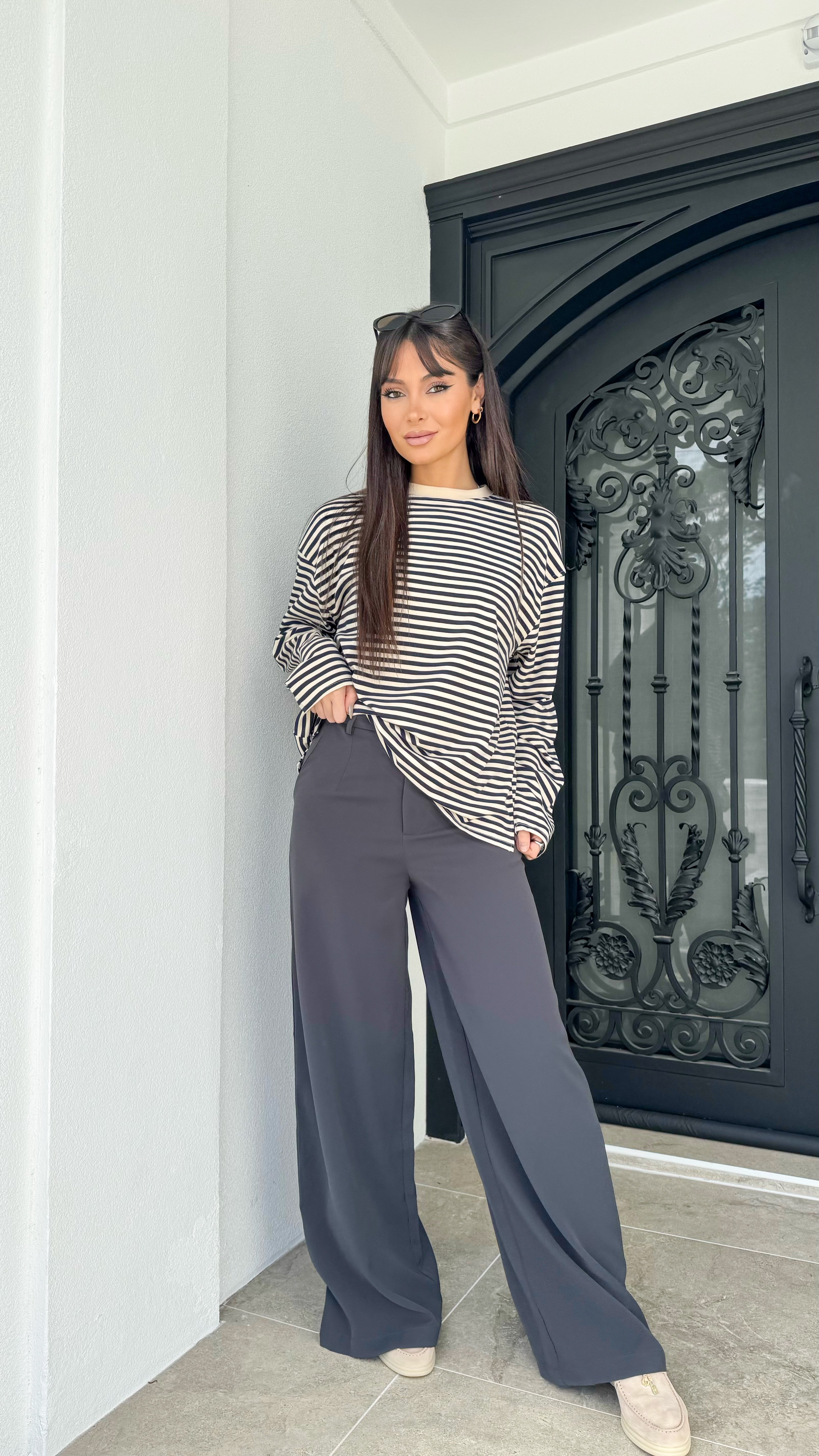 Stripe long sleeve tee