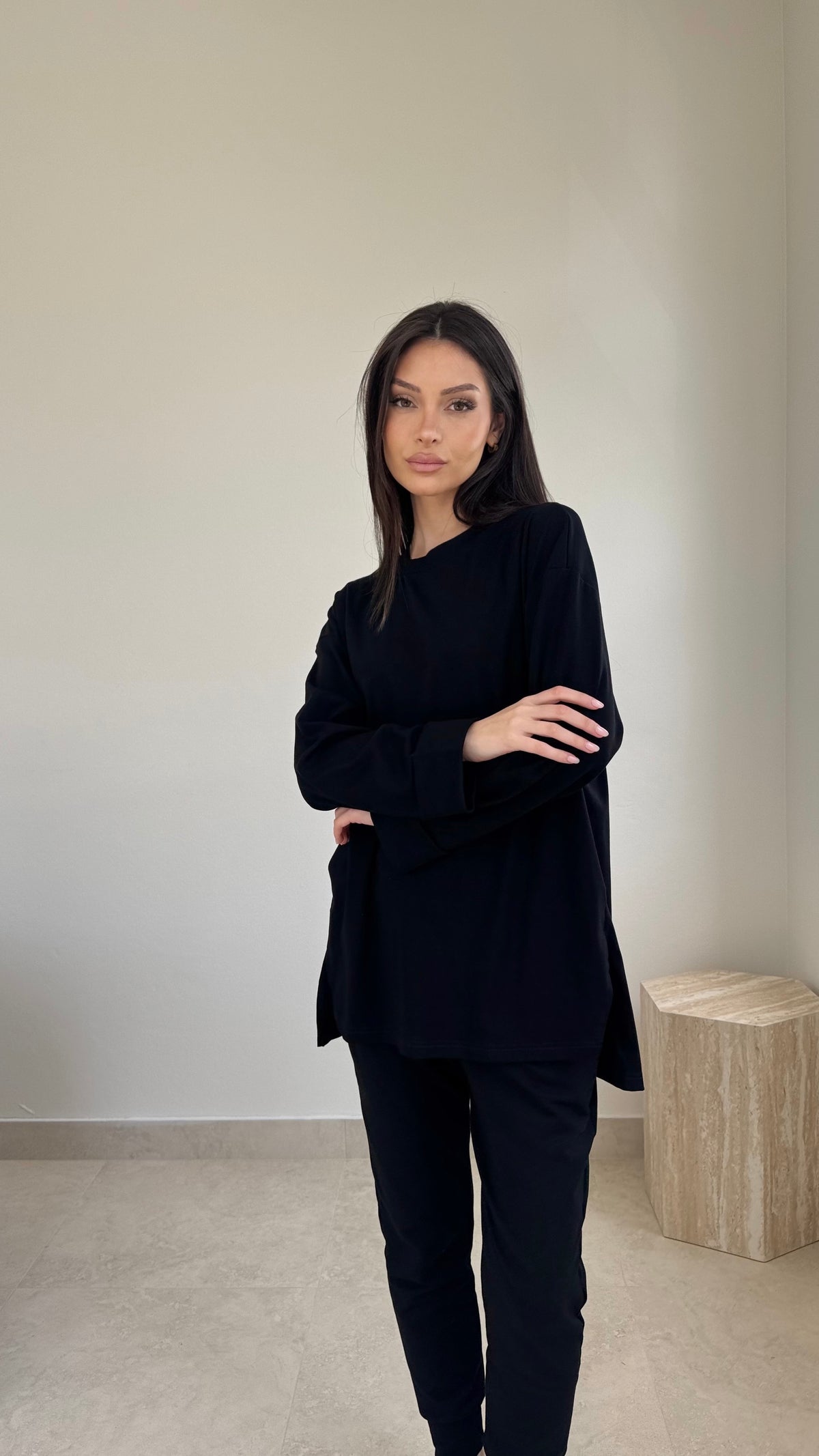 Fold over cotton top