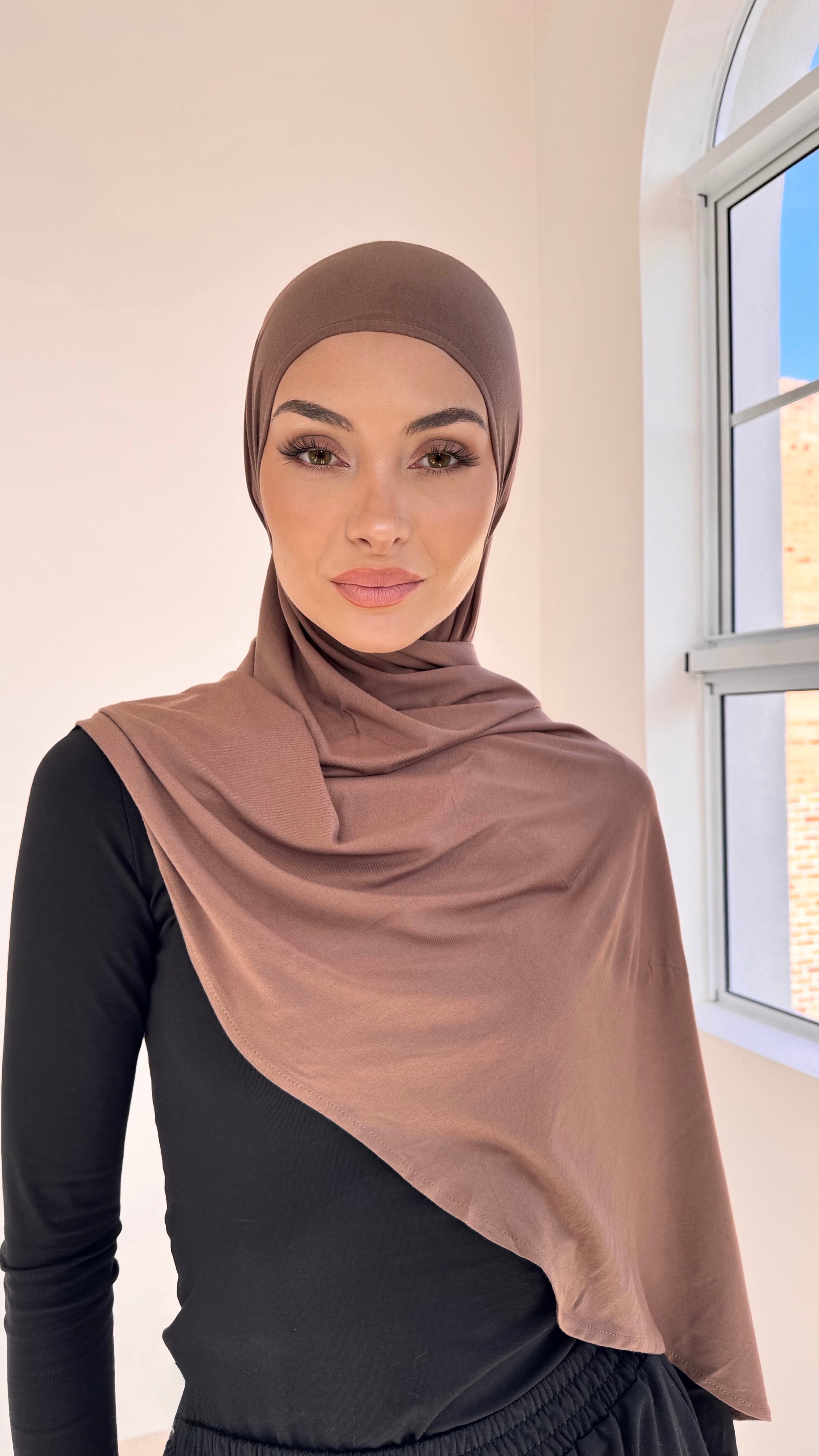 Mocha instant hijab