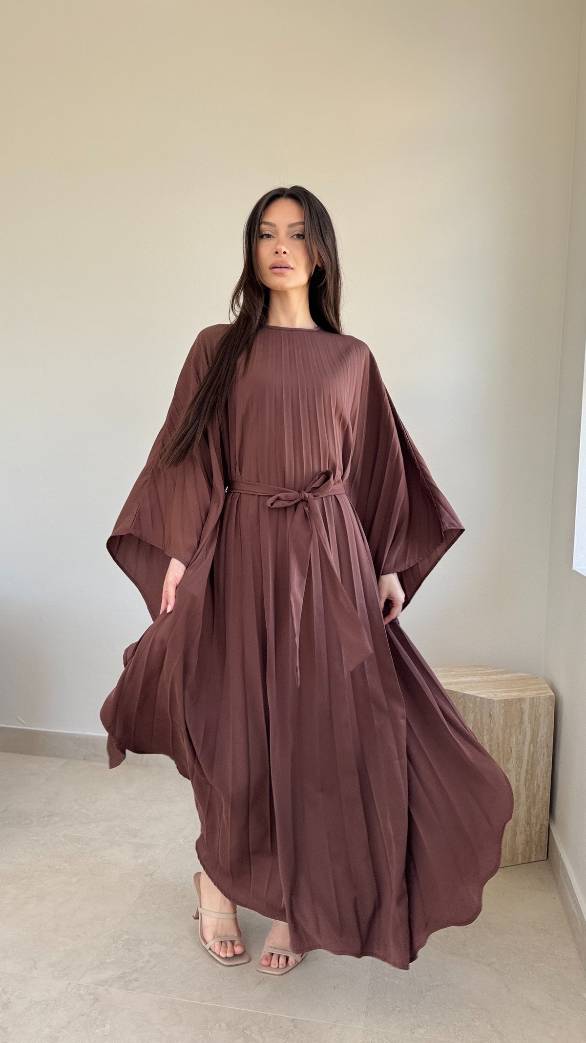 Pleated butterfly kaftan
