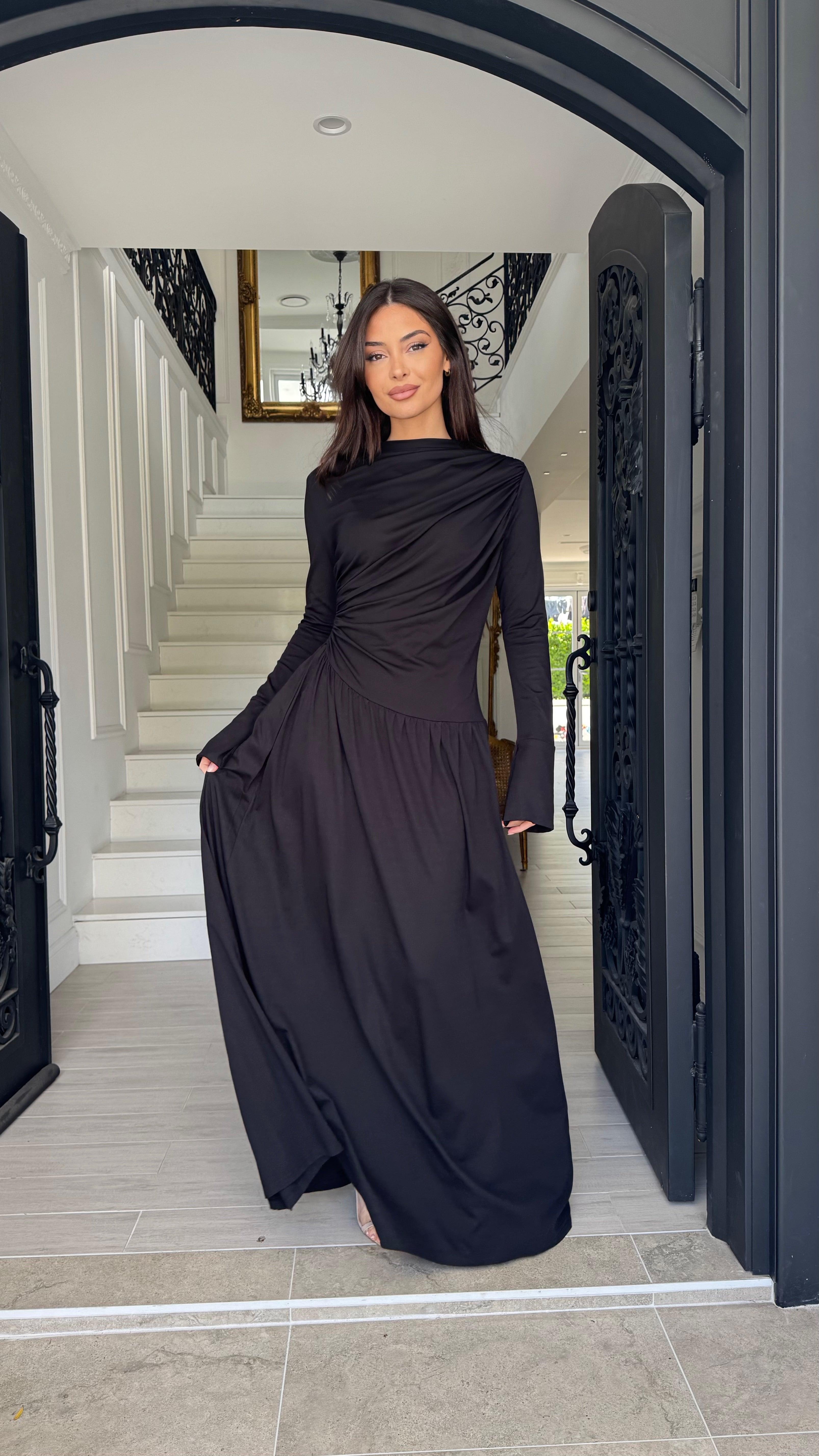 Drape flowy dress