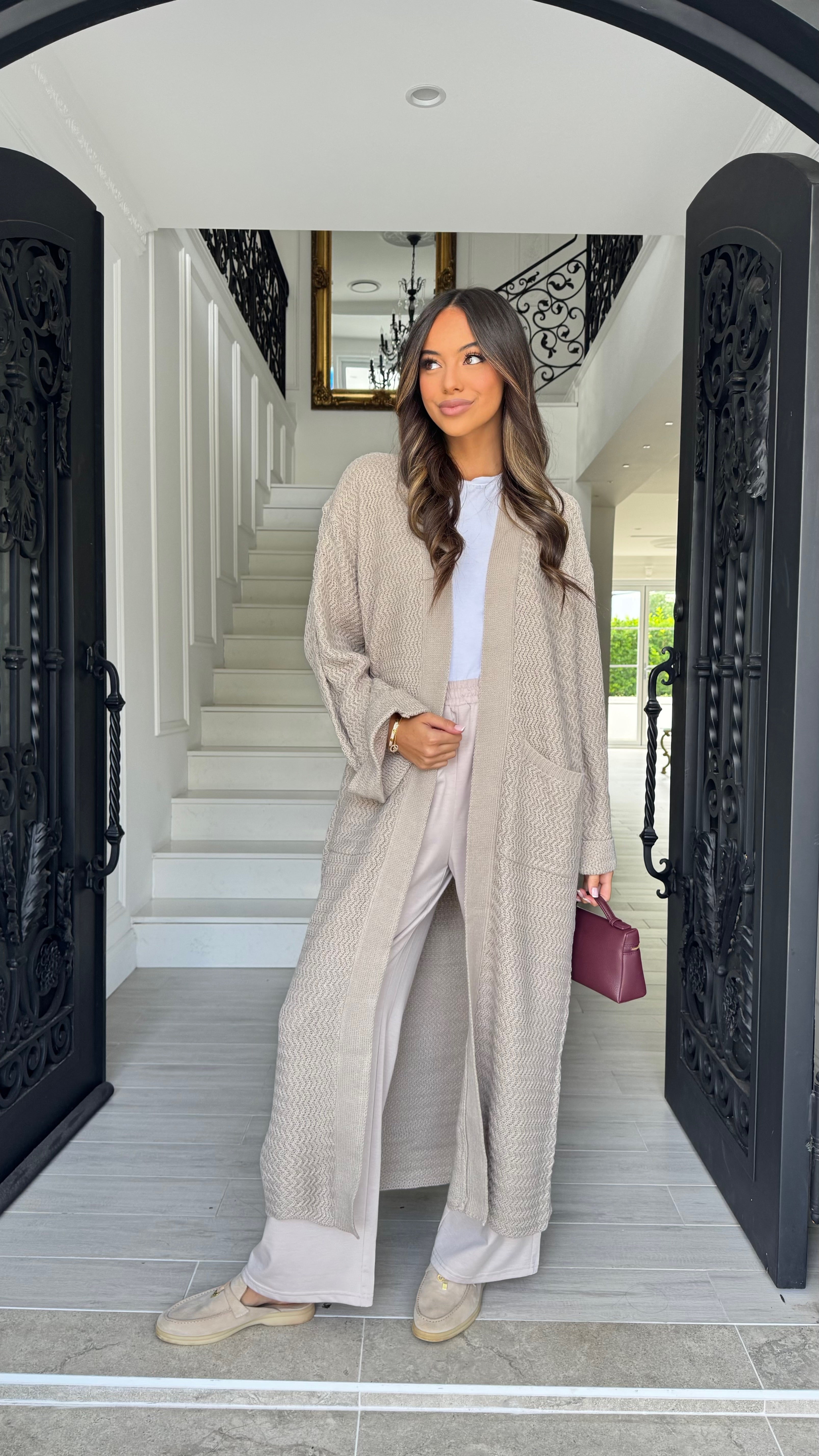 Oversized knit cardigan