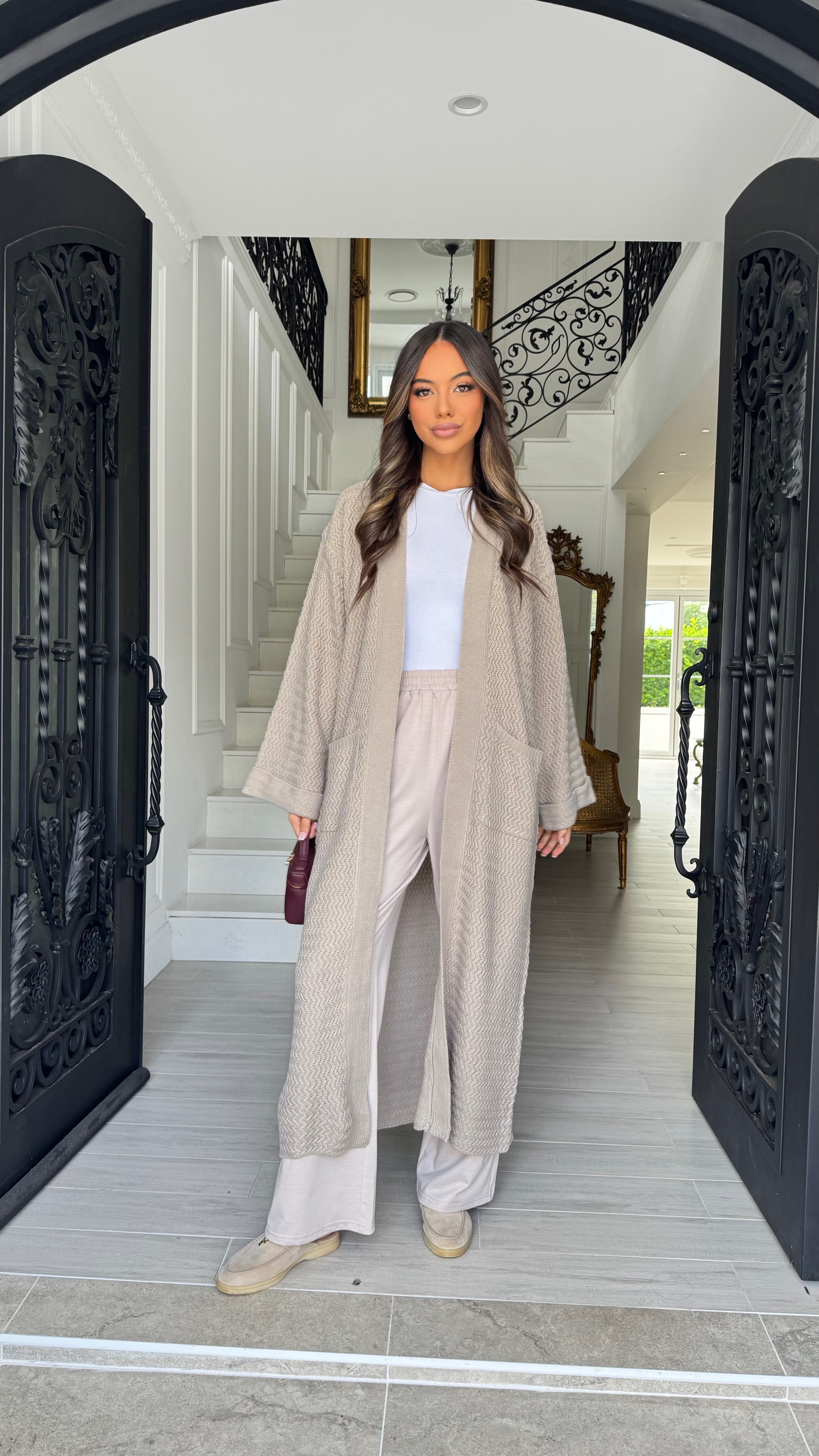 Oversized knit cardigan