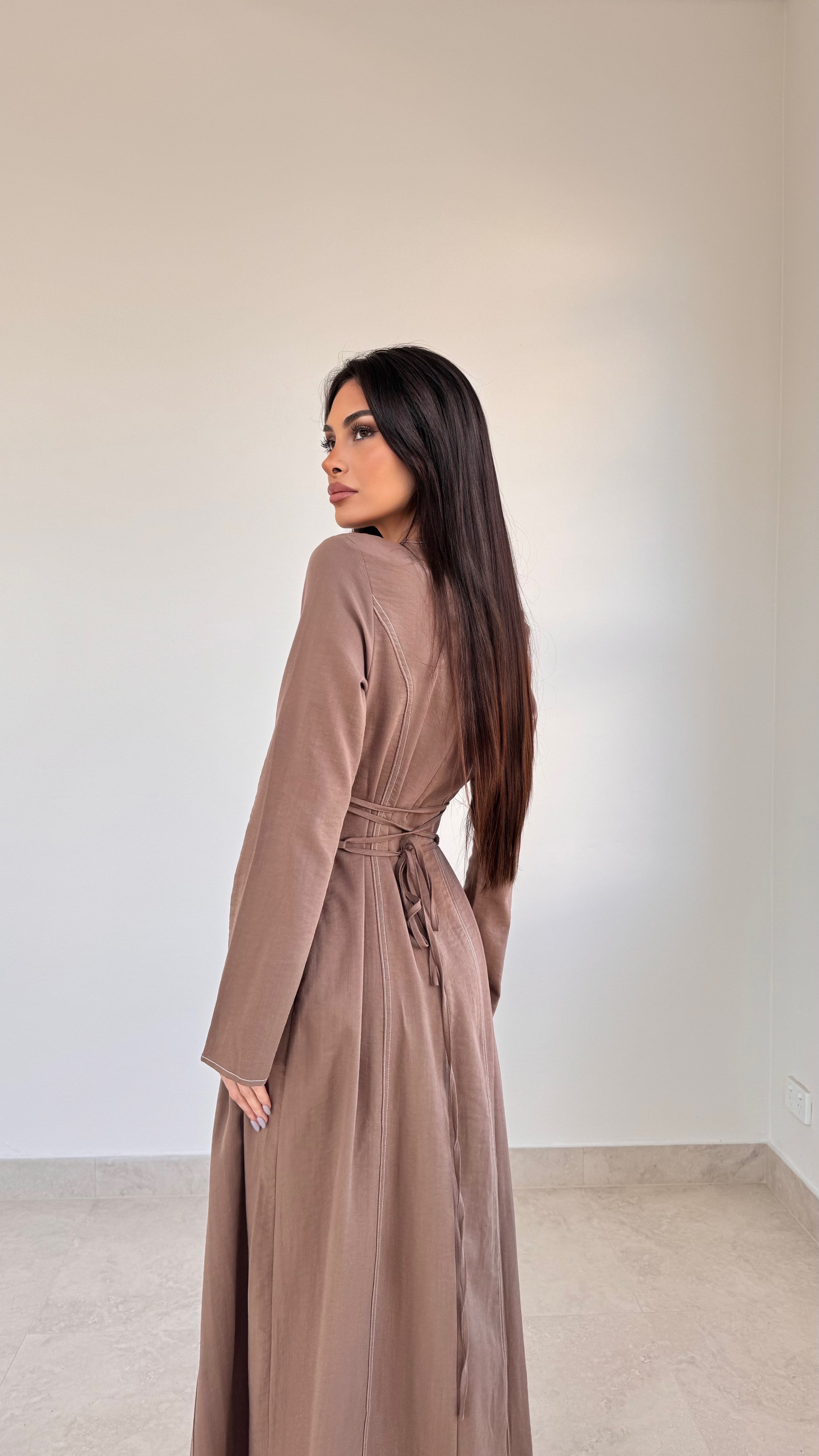 Contrast stitch maxi