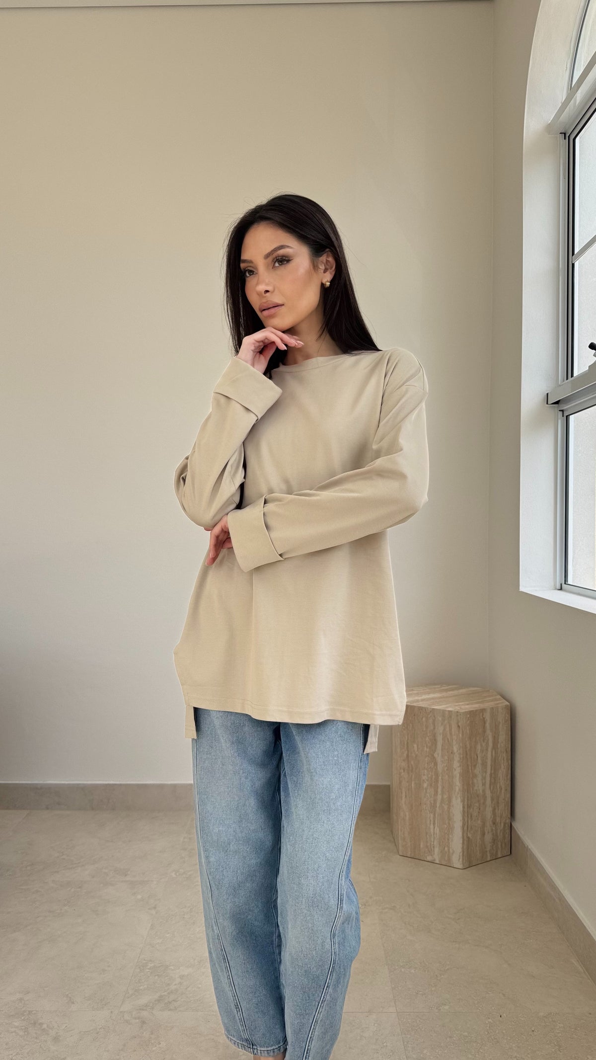 Fold over cotton top
