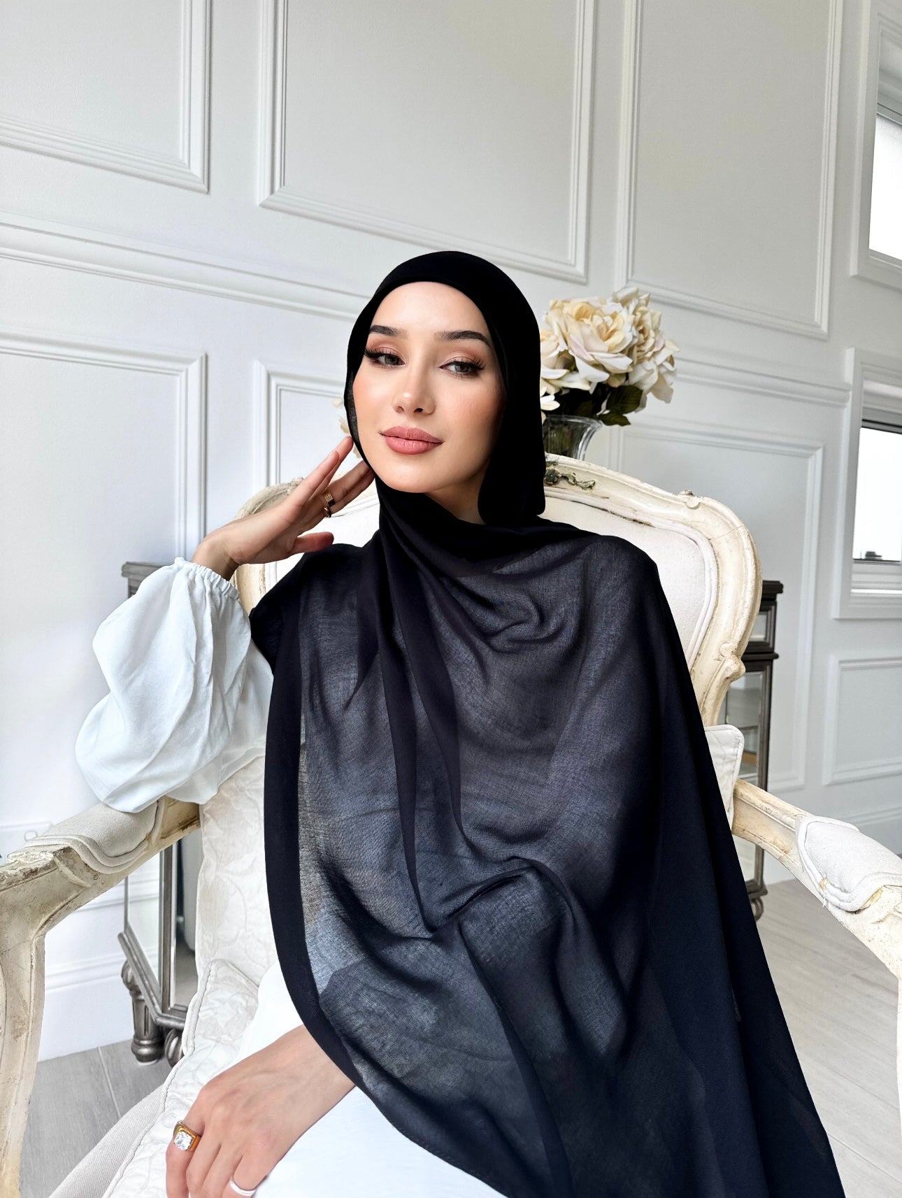 Black Modal Scarf