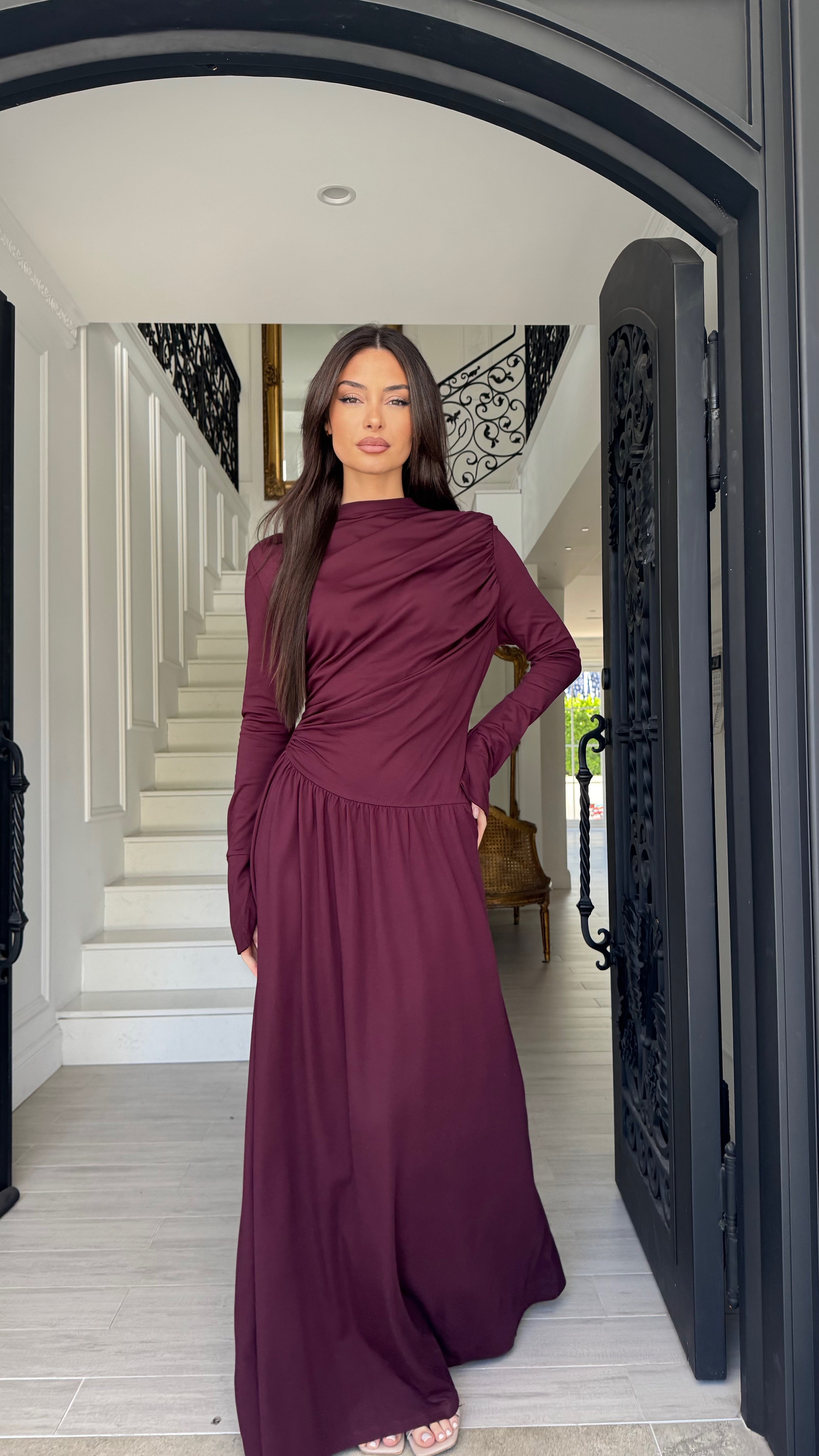 Drape flowy dress