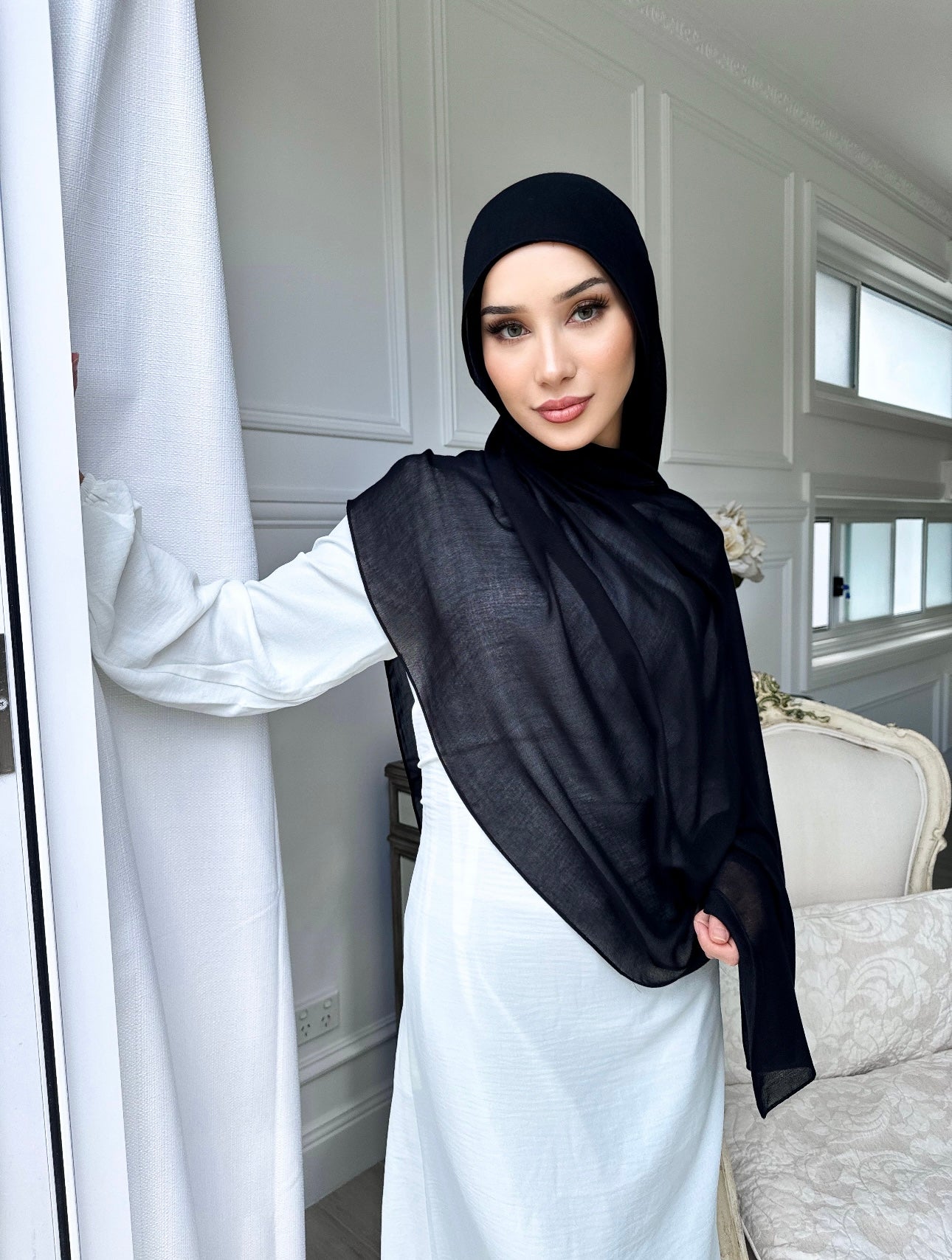 Black Modal Scarf