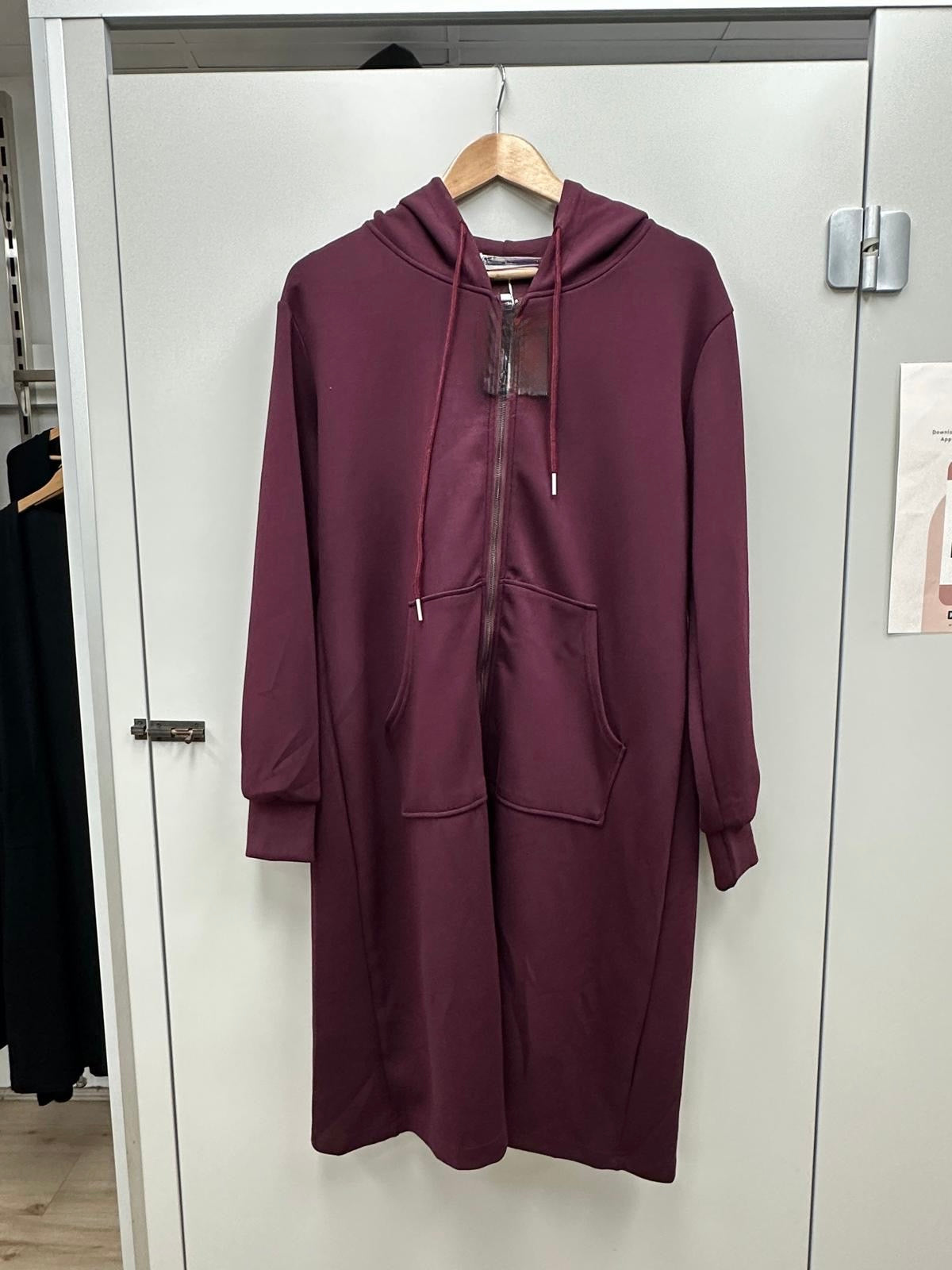 Zip longline hoody