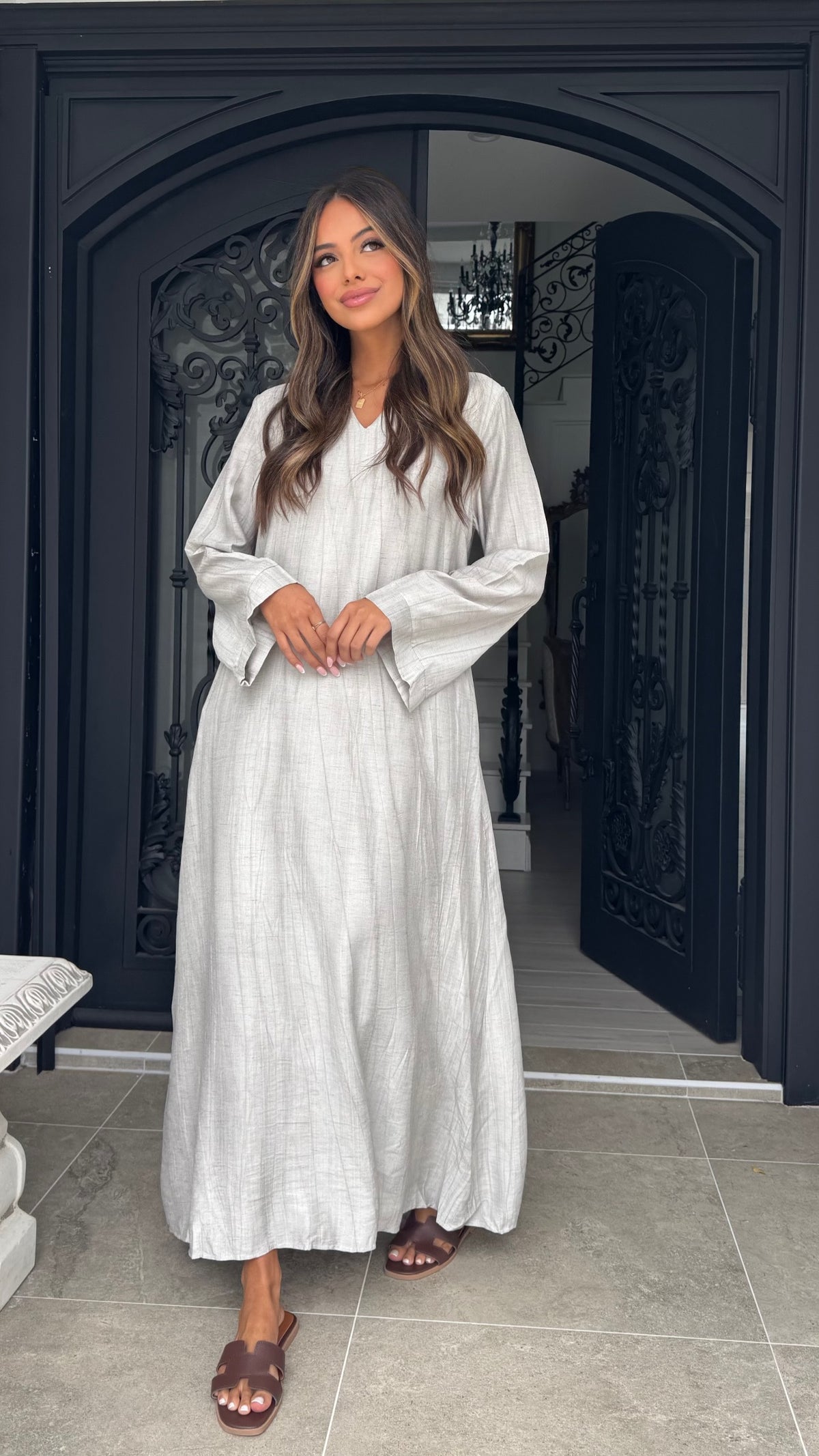 Textured Spring abaya