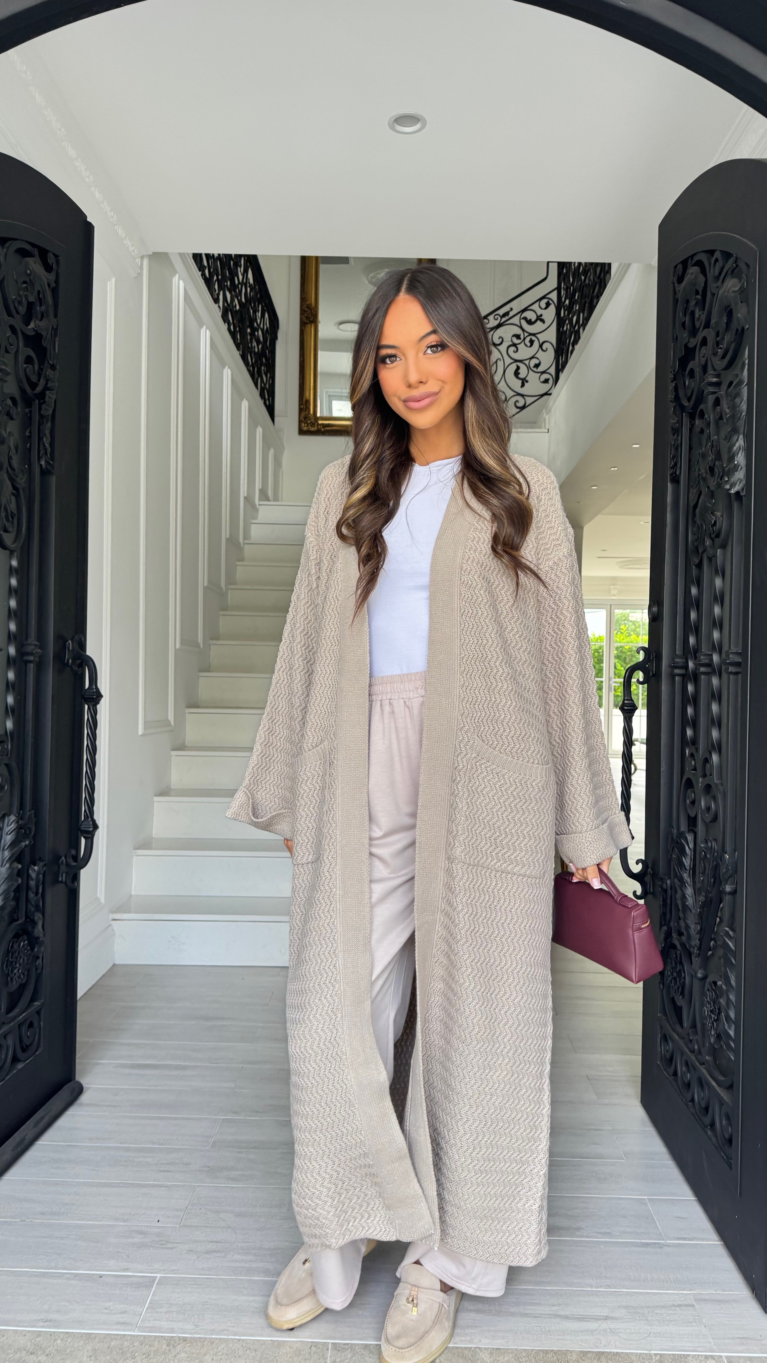 Oversized knit cardigan