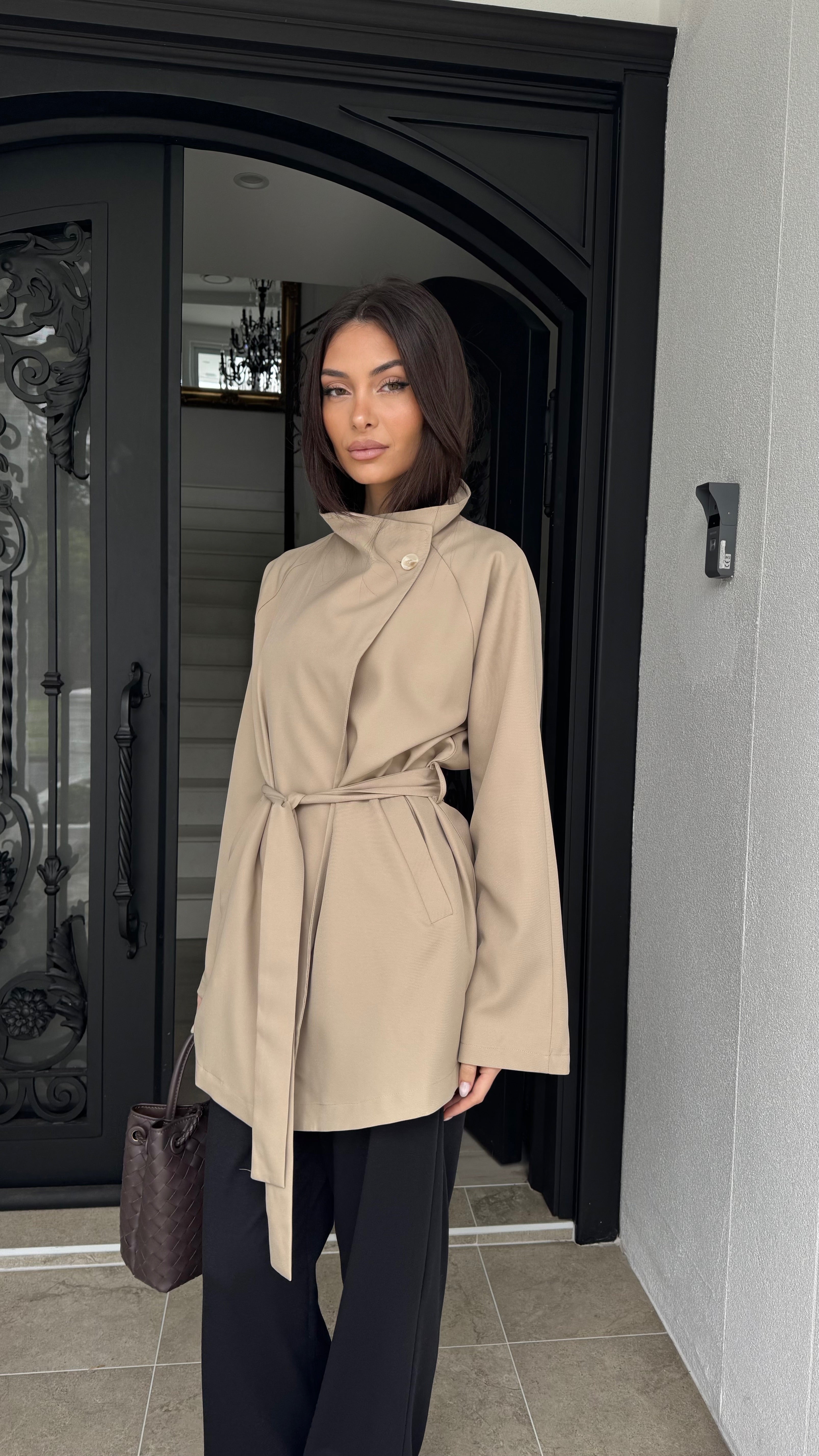 Buy Funnel neck trench coat for Versatile Wear | Urban Culture
