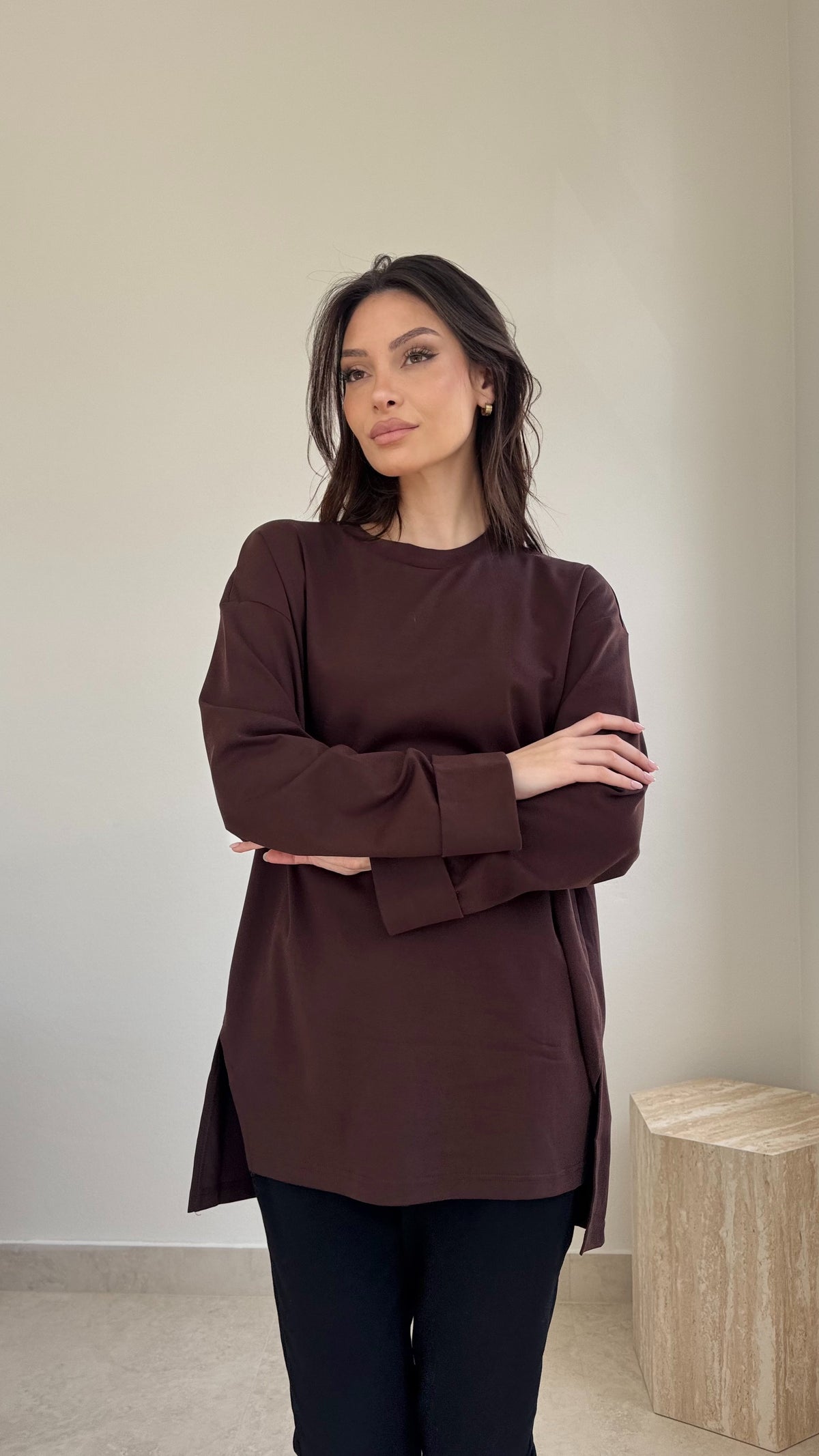 Fold over cotton top