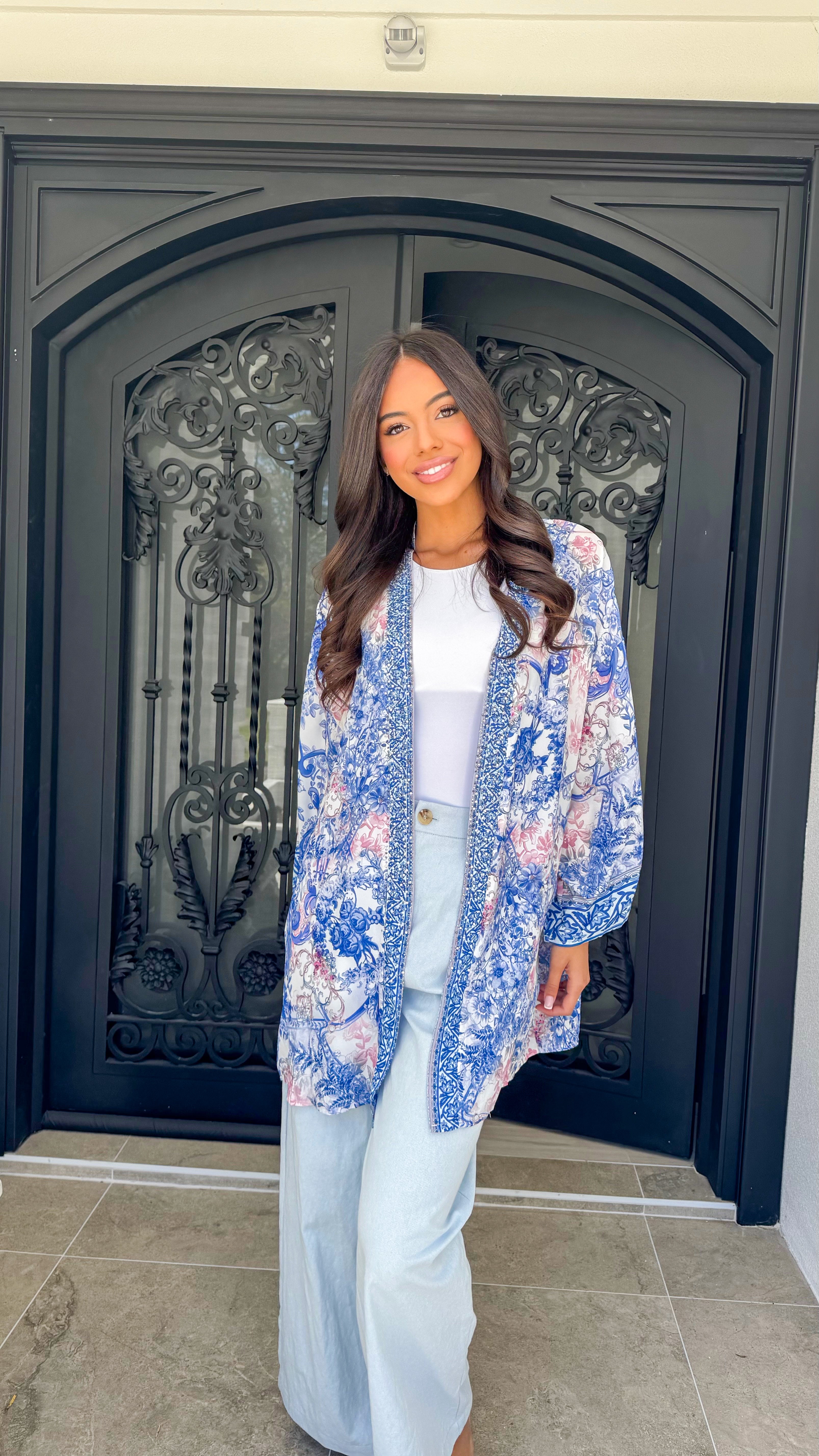 Florence Embellished cape