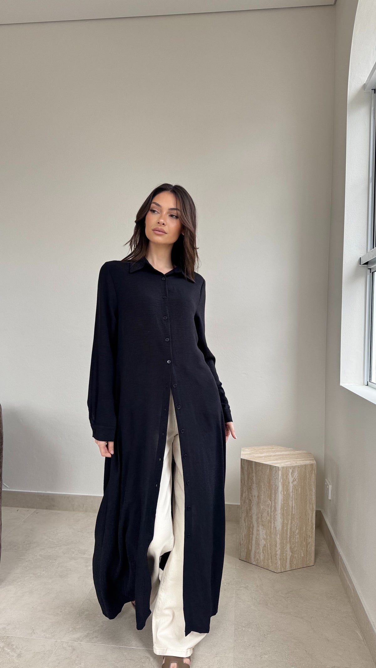 Flowy Button maxi