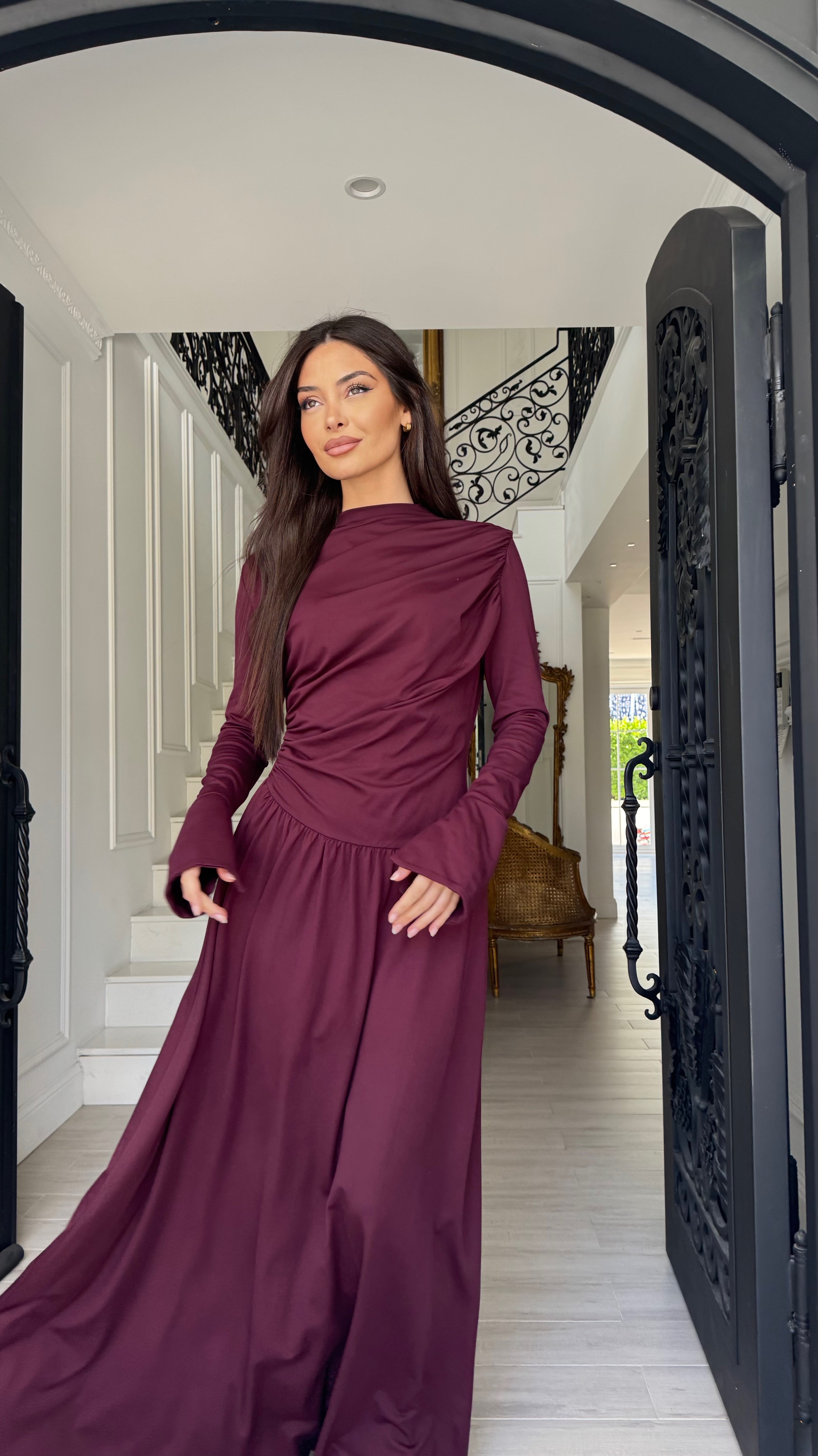 Drape flowy dress