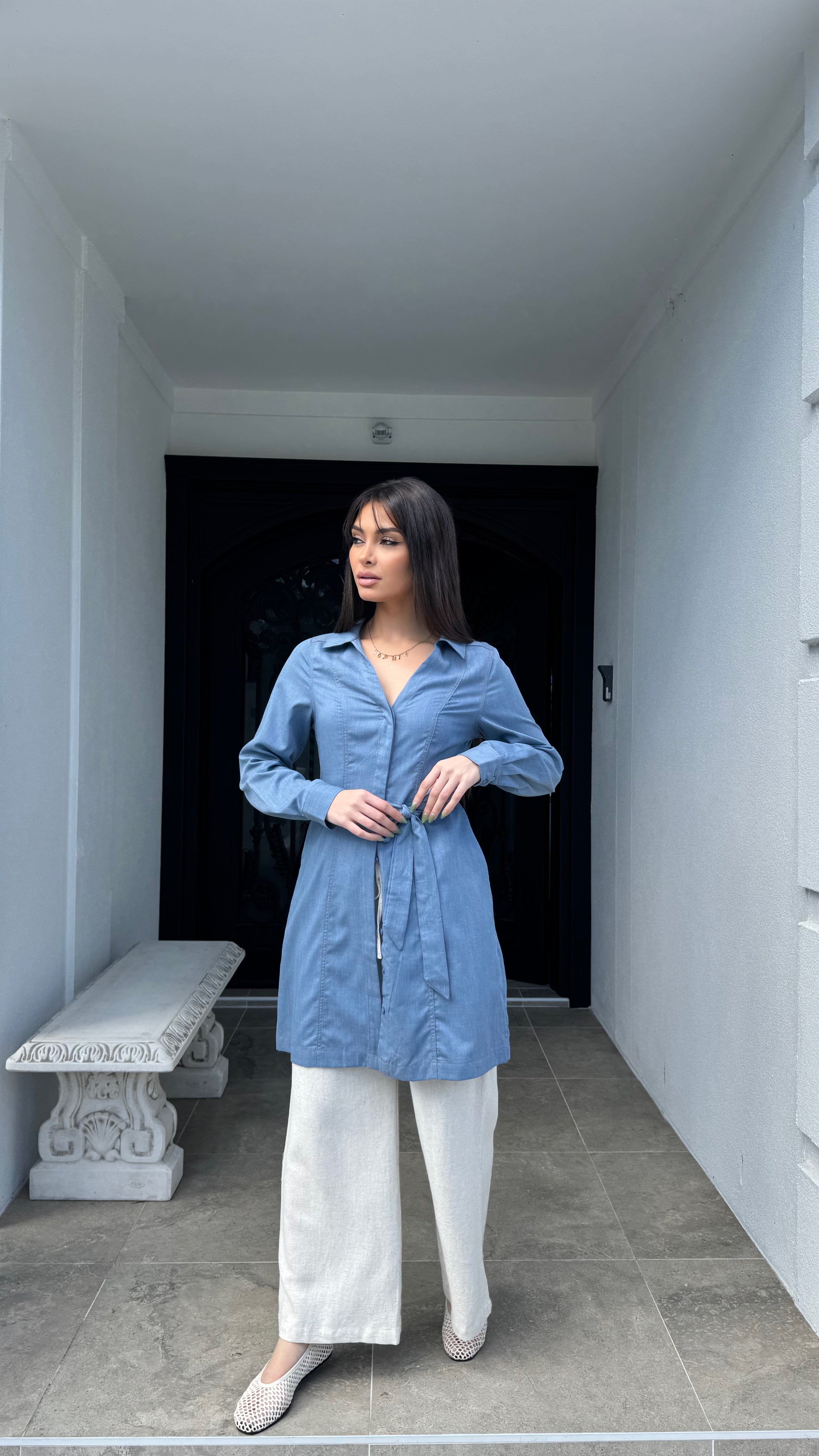 Chambray tunic