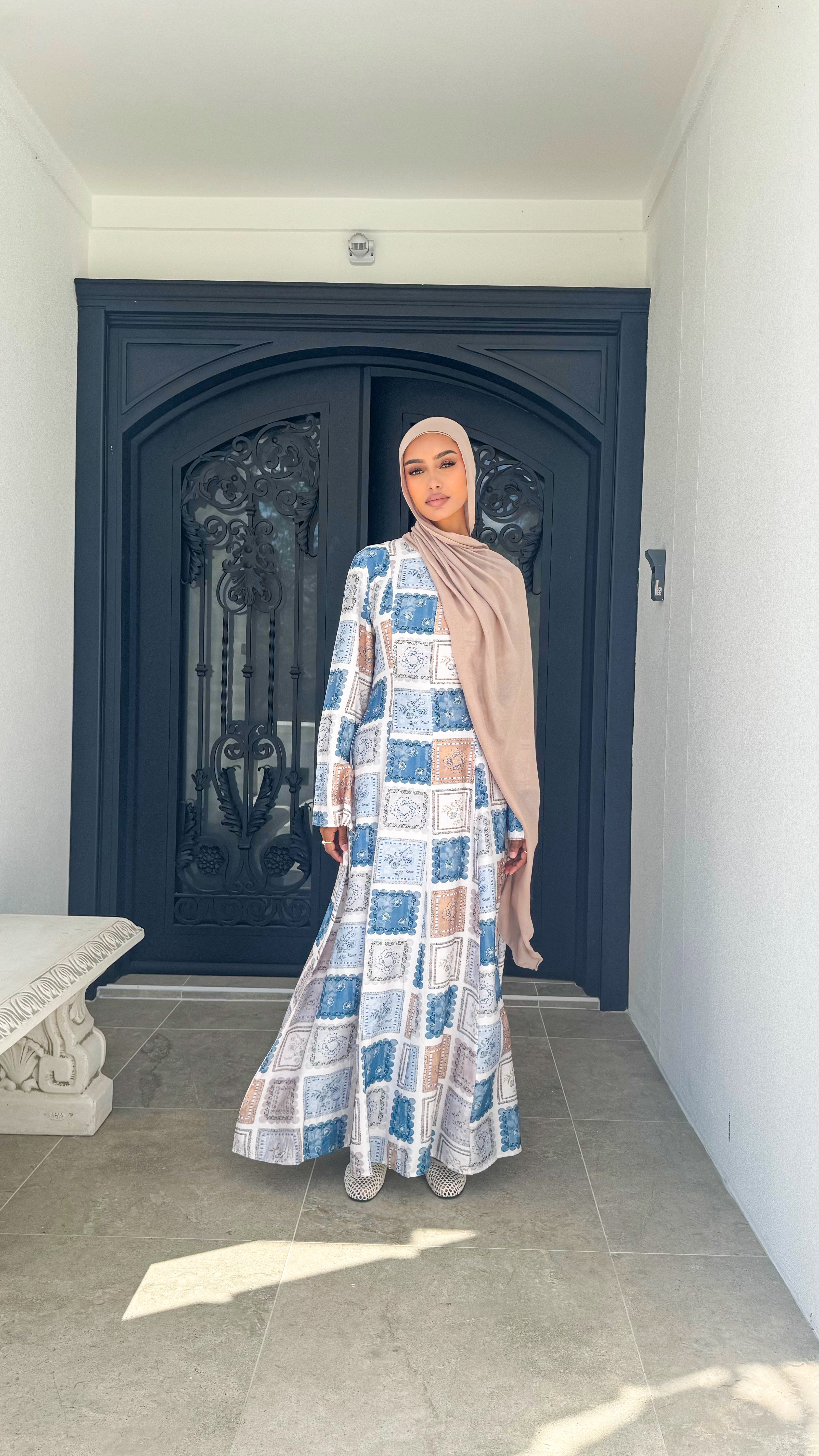 Bell print maxi